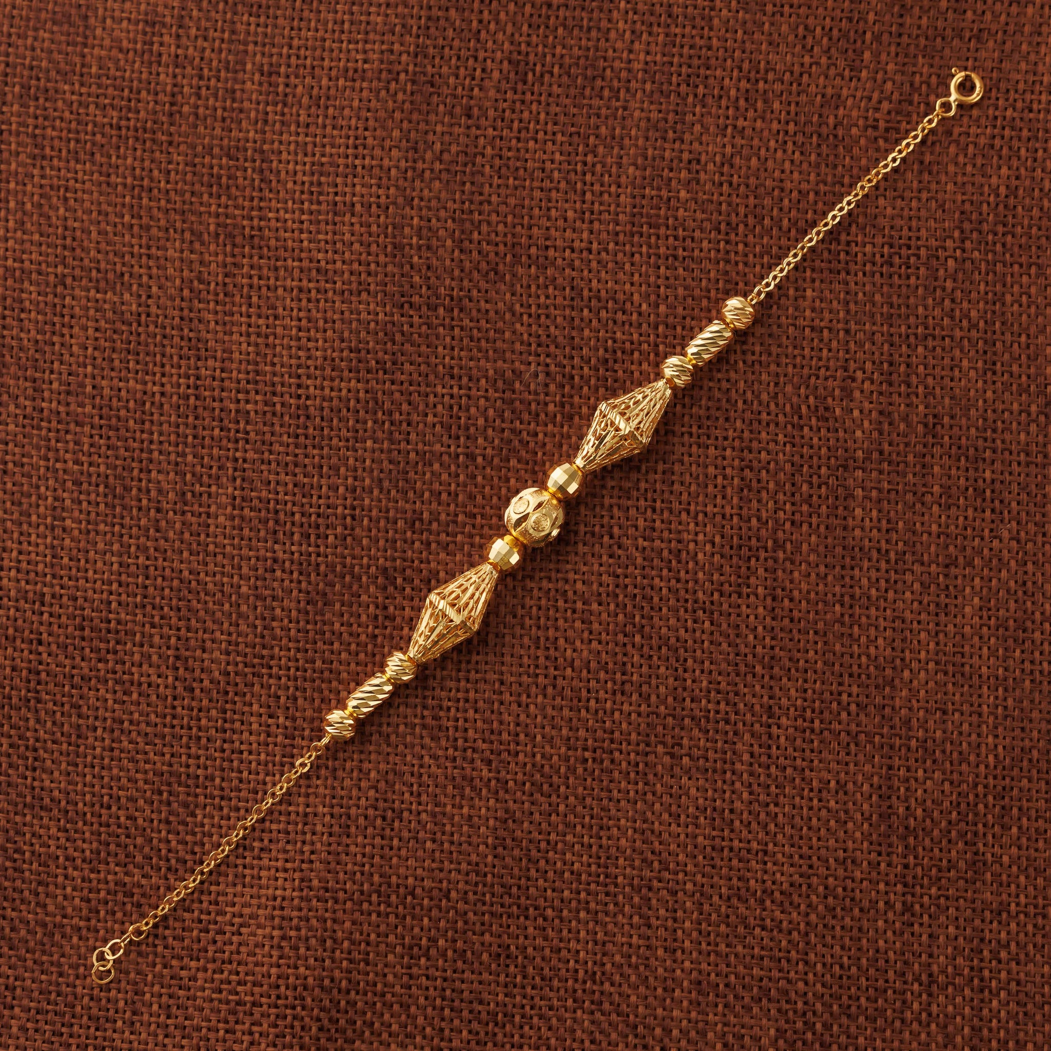 RP Beads & Ball Bracelet (D23) - Silver 925 & Gold Plated