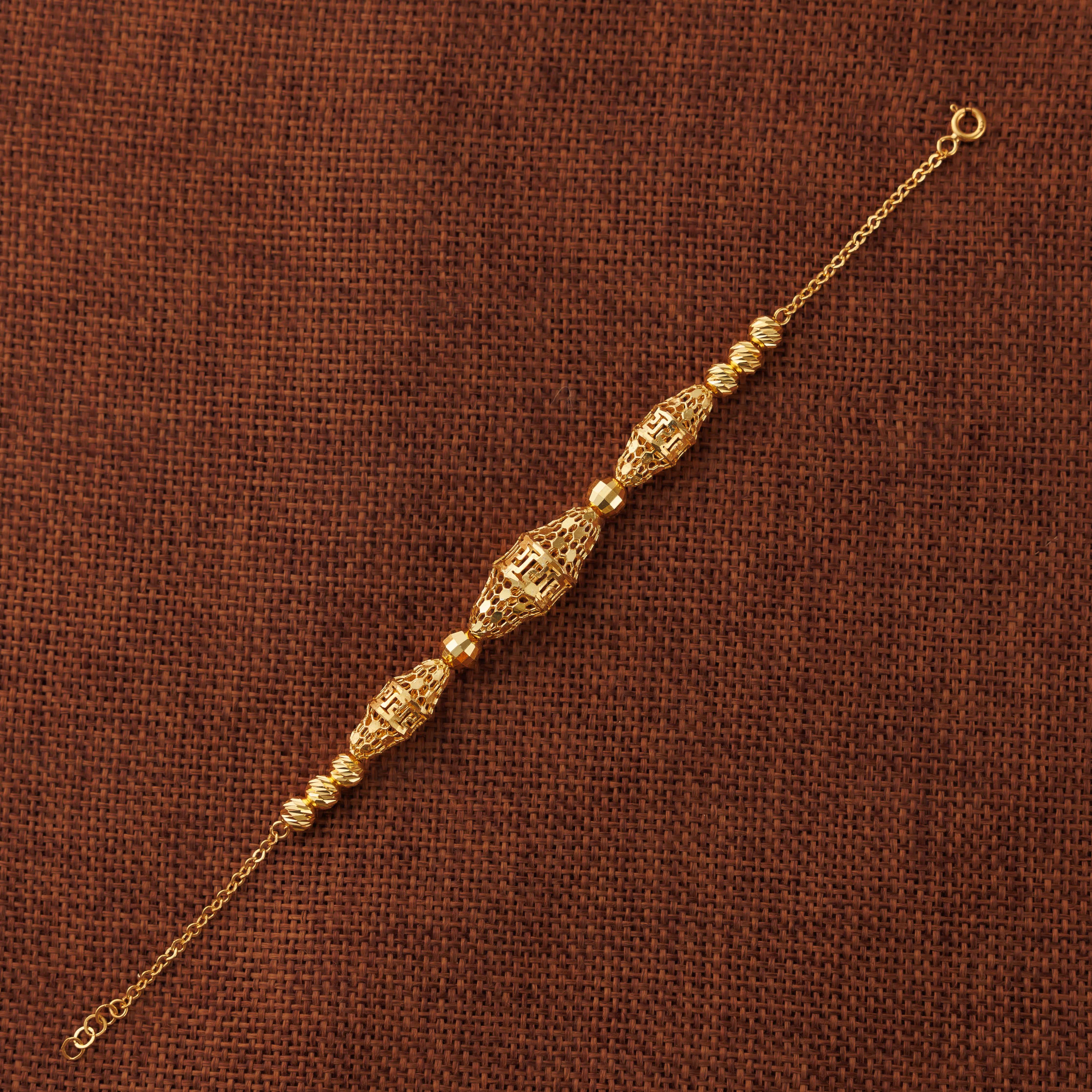 سوار RP Beads &amp; Ball (D26) - فضة 925 ومطلي بالذهب