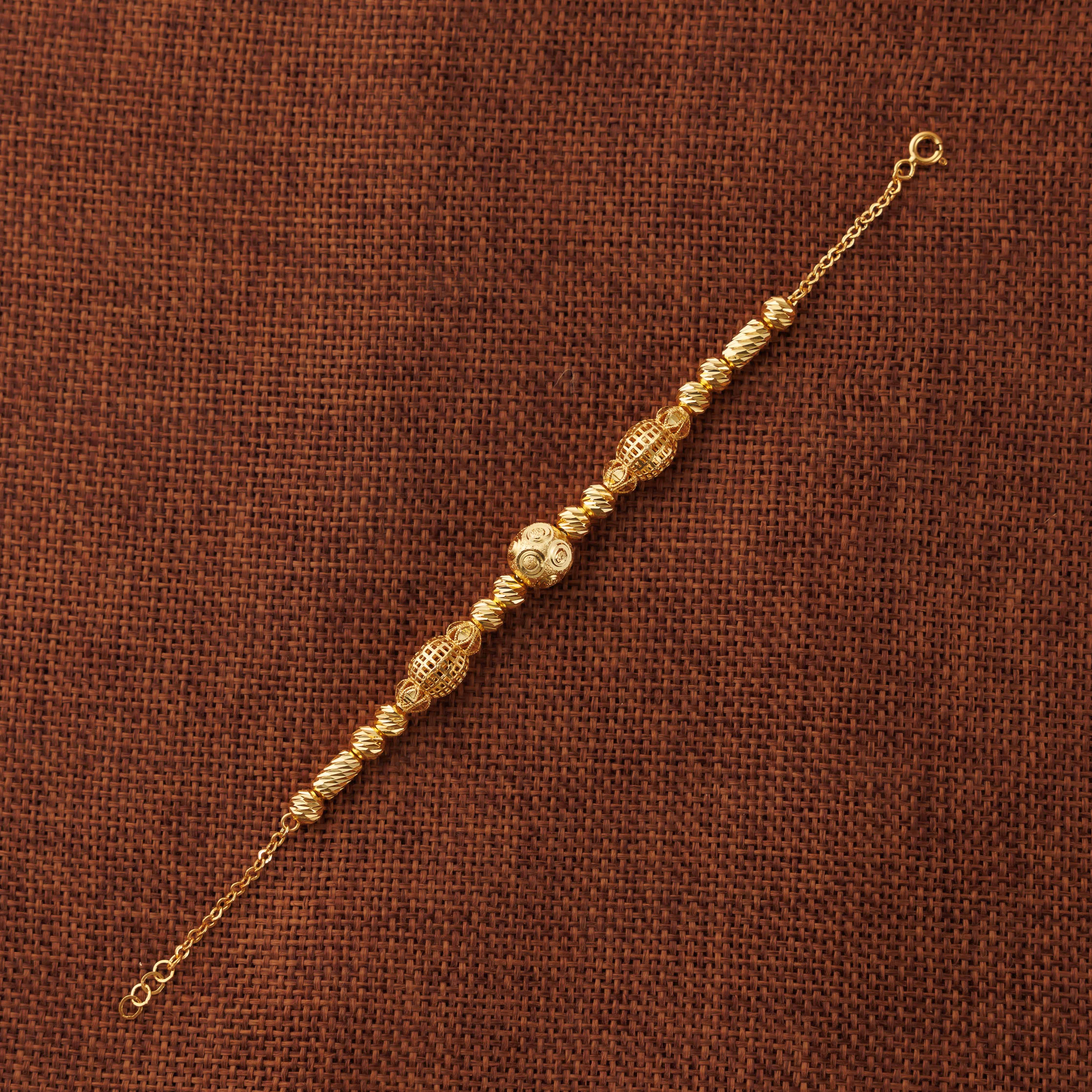 سوار RP Beads &amp; Ball (D25) - فضة 925 ومطلي بالذهب