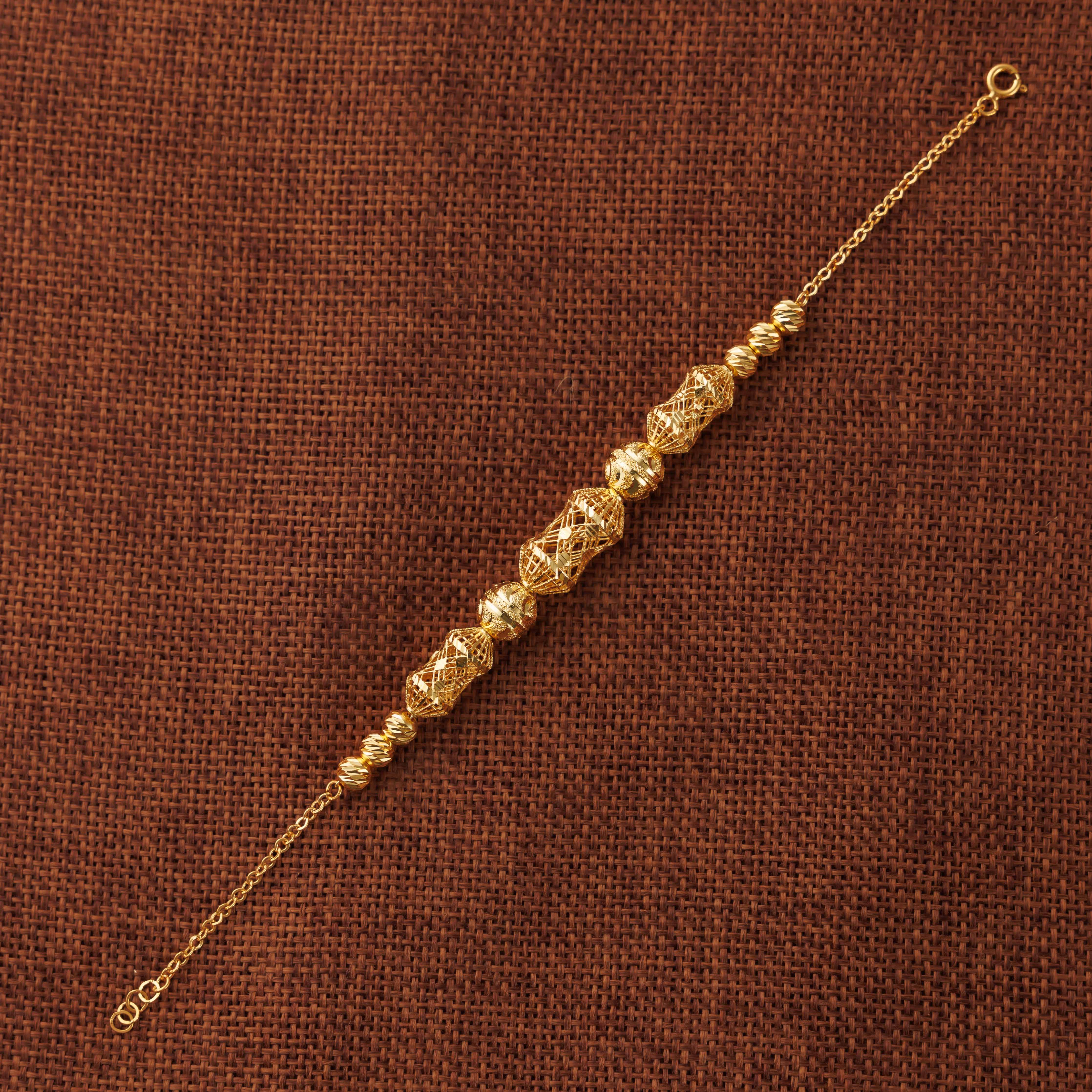 سوار RP Beads &amp; Ball (D28) - فضة 925 ومطلي بالذهب