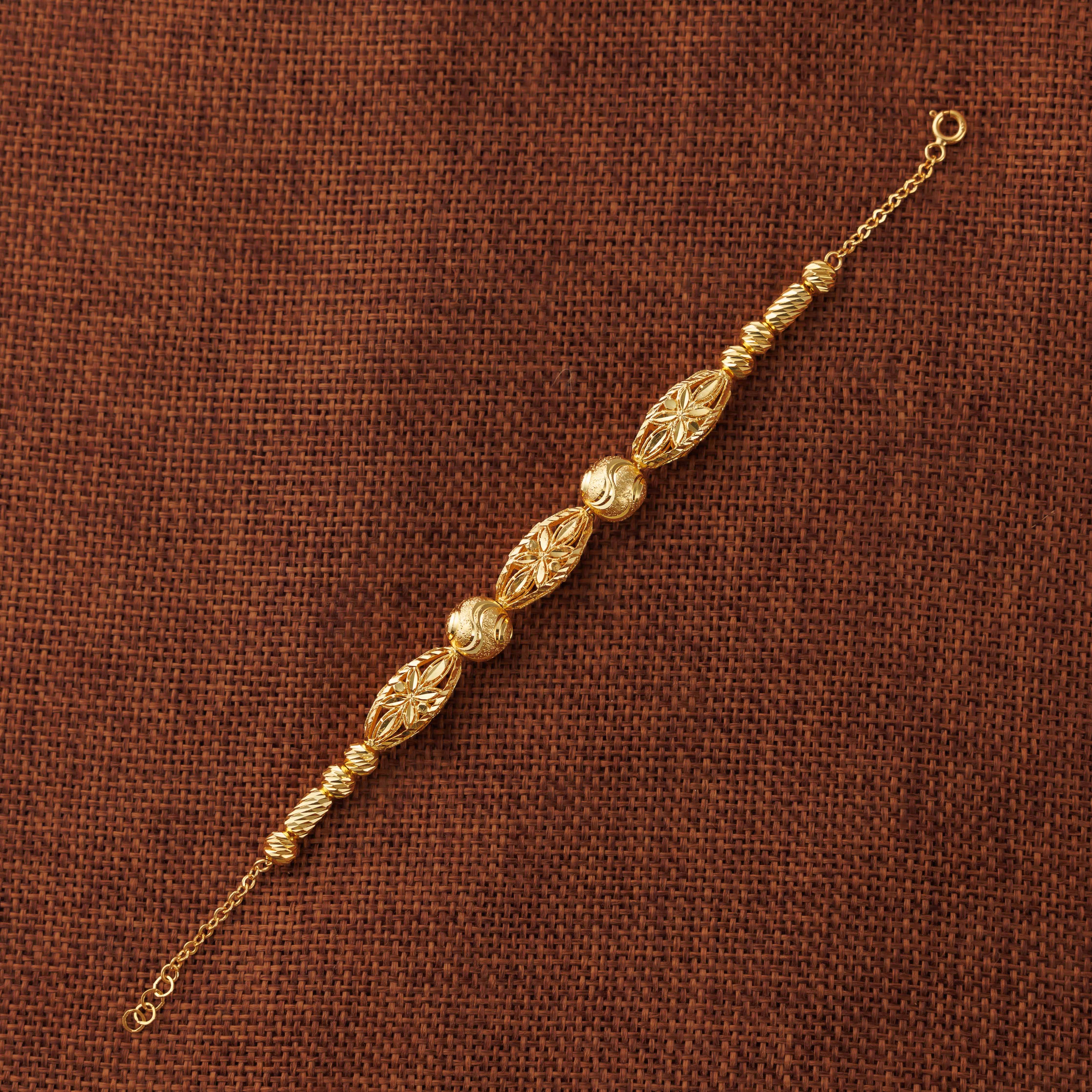 سوار RP Beads &amp; Ball (D27) - فضة 925 ومطلي بالذهب
