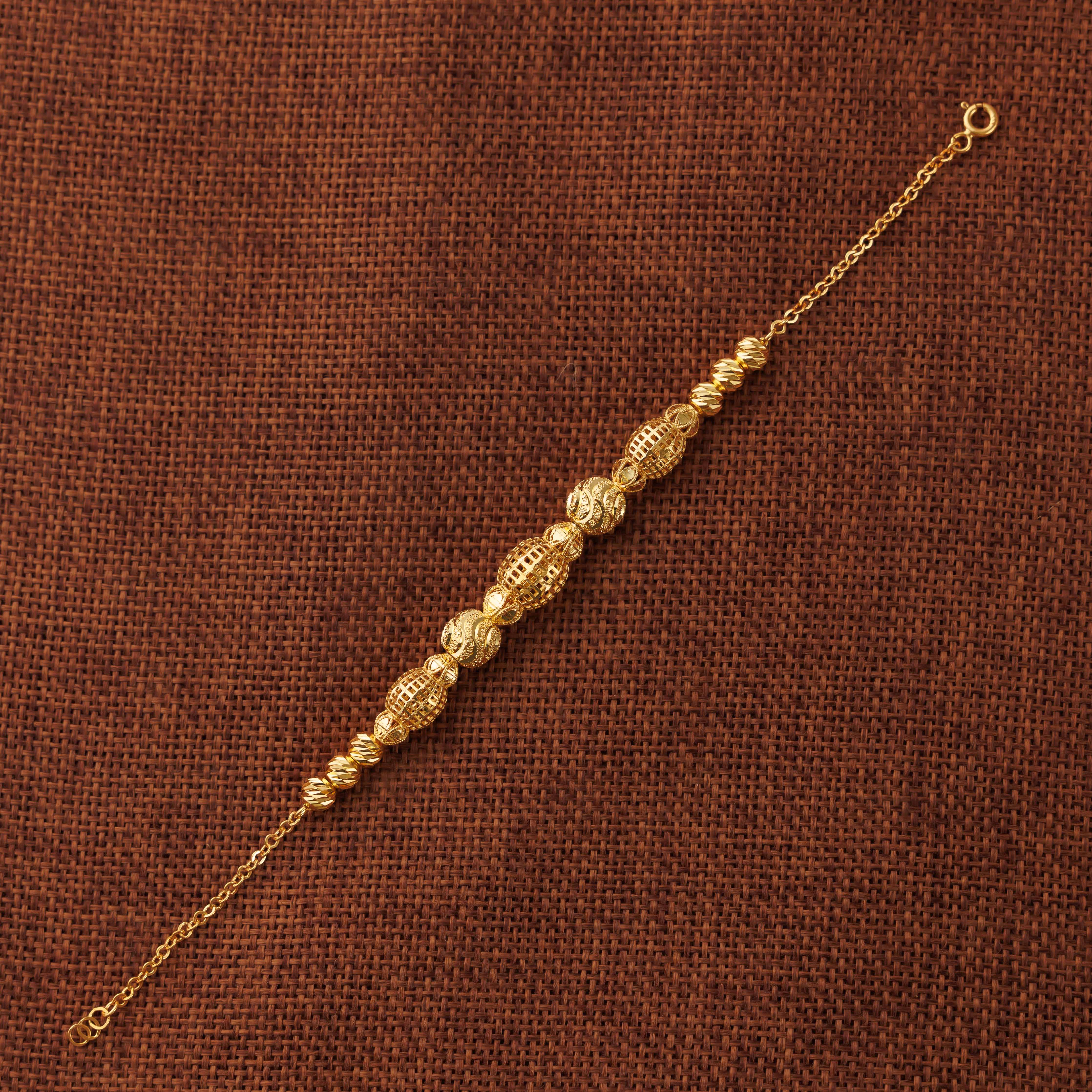 سوار RP Beads &amp; Ball (D30) - فضة 925 ومطلي بالذهب