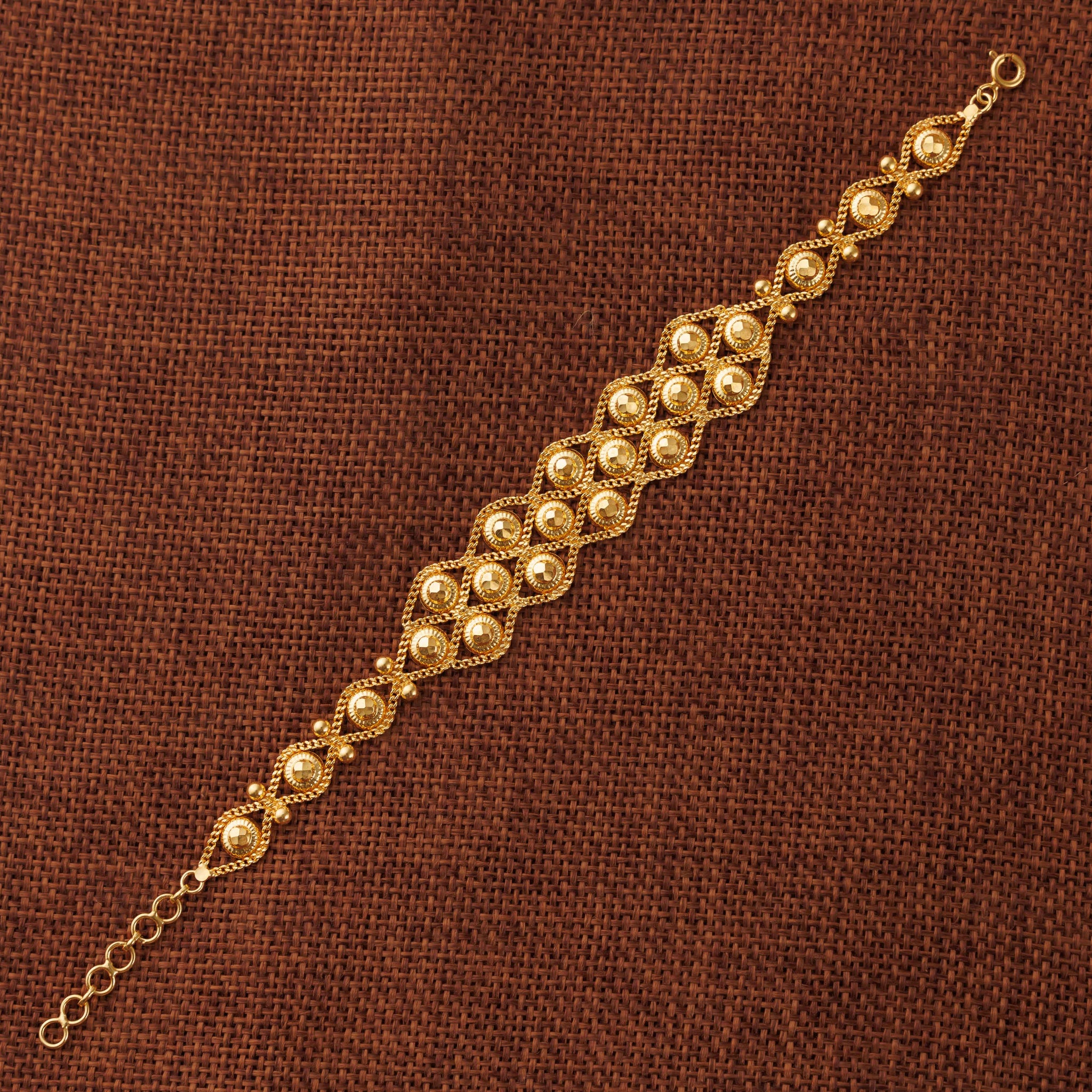 Dye cast & Chain Bracelet (D3) - Silver 925 & Gold Plated