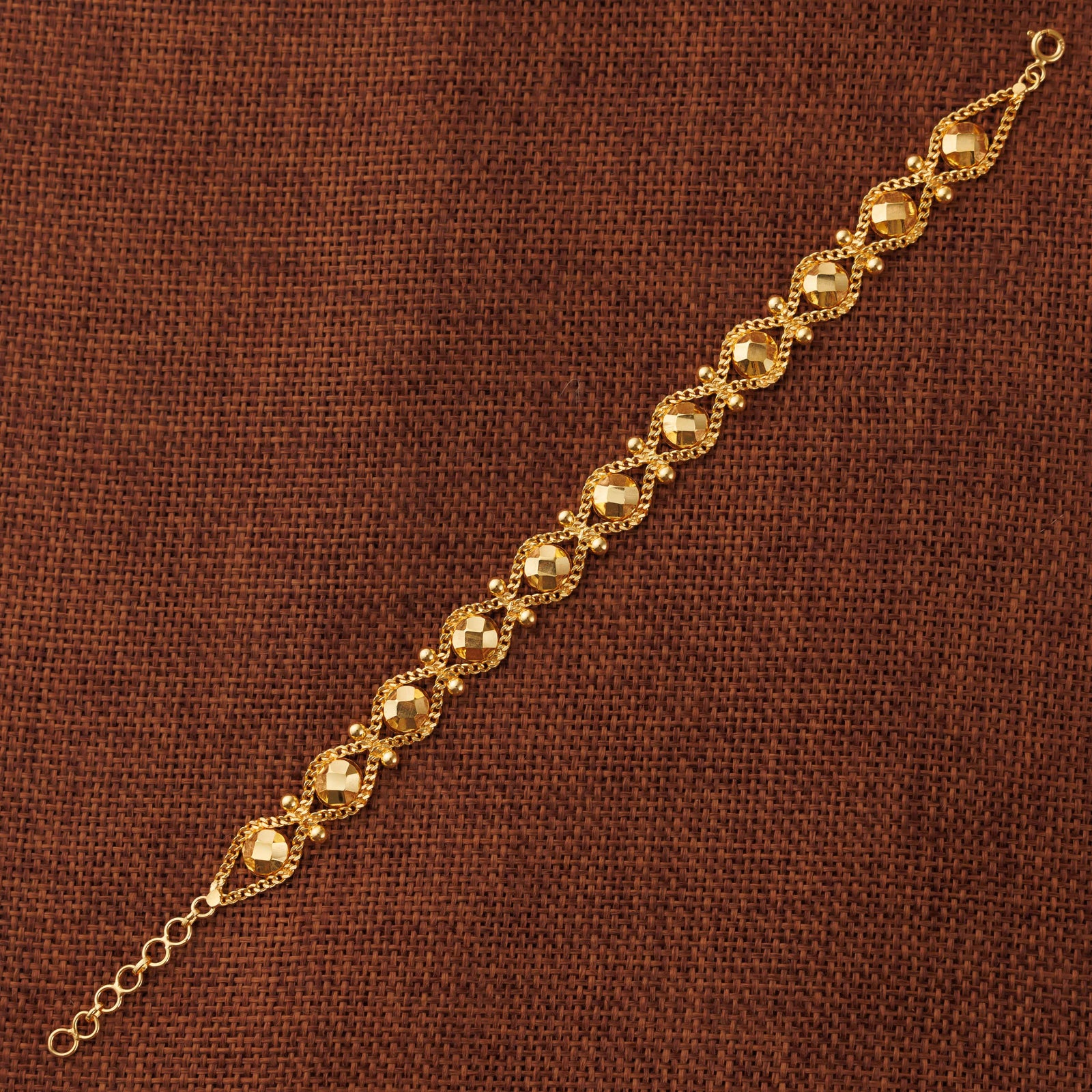 Dye cast & Chain Bracelet (D10) - Silver 925 & Gold Plated