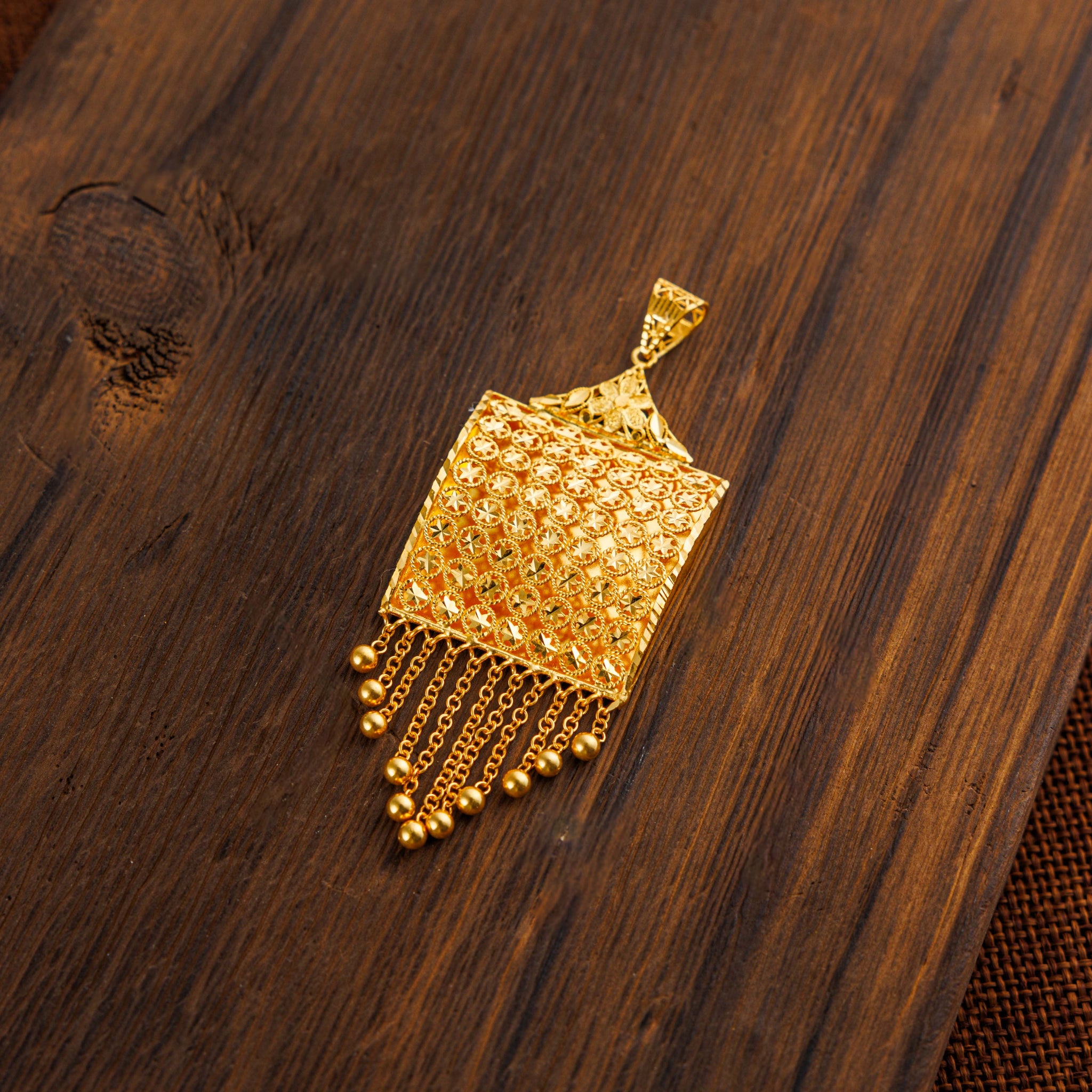 Square Casting Pendant (D2) - Silver 925 & Gold Plated