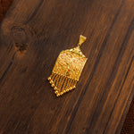 Square Casting Pendant (D13) - Silver 925 & Gold Plated