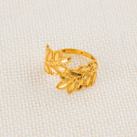 RP Leaf Ring (D2) - Silver 925 & Gold Plated