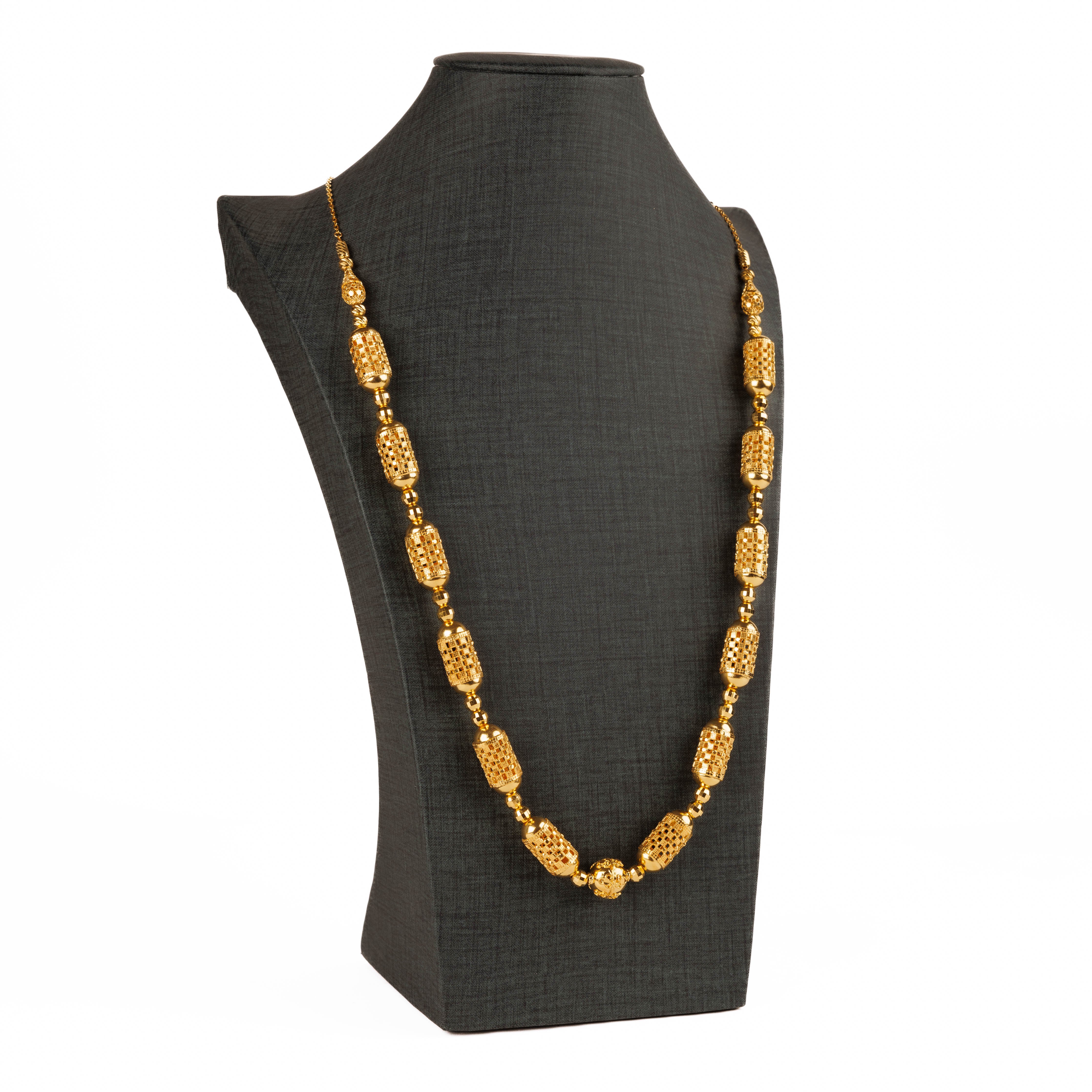 Full Beads Mala (D13) - 925 Silver & 24K Gold Plated