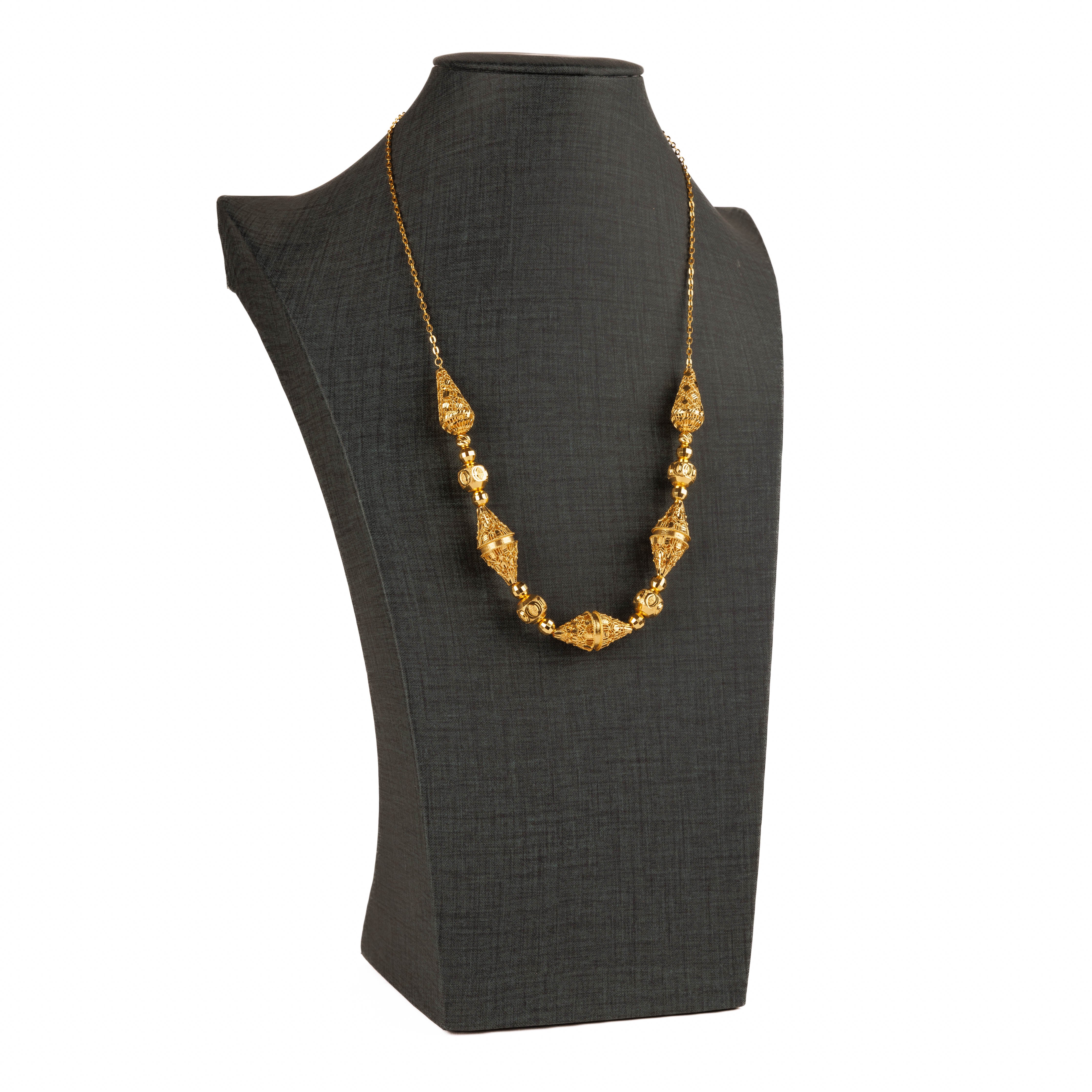 Half Beads Mala (D1) - 925 Silver & 24K Gold Plated