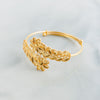 Leaf Flexible Child's Bangle (D7) - Silver 925 & Gold Plated