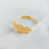 Leaf Flexible Child's Bangle (D3) - Silver 925 & Gold Plated