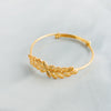 Leaf Flexible Child's Bangle (D8) - Silver 925 & Gold Plated