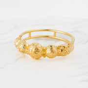 Handmade Kara Bangle (D6) - 925 Silver & 24K Gold Plated