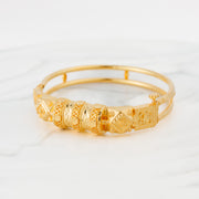 Handmade Kara Bangle (D10) - 925 Silver & 24K Gold Plated