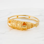 Handmade Kara Bangle (D8) - 925 Silver & 24K Gold Plated