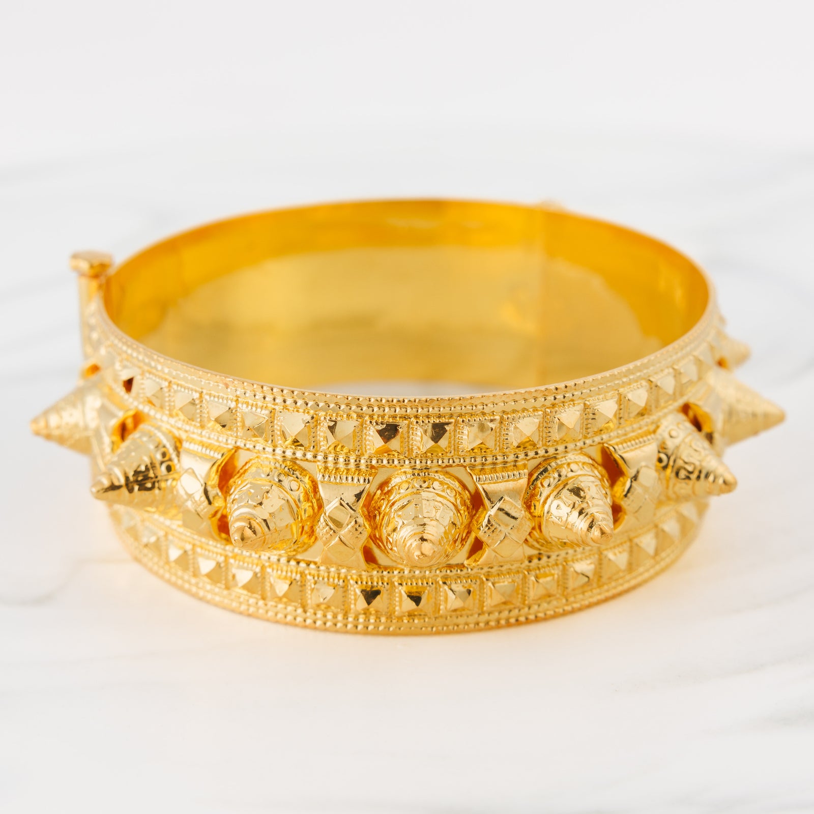 Mushawak Bangle (D64) -  Silver 925 & Gold Plated