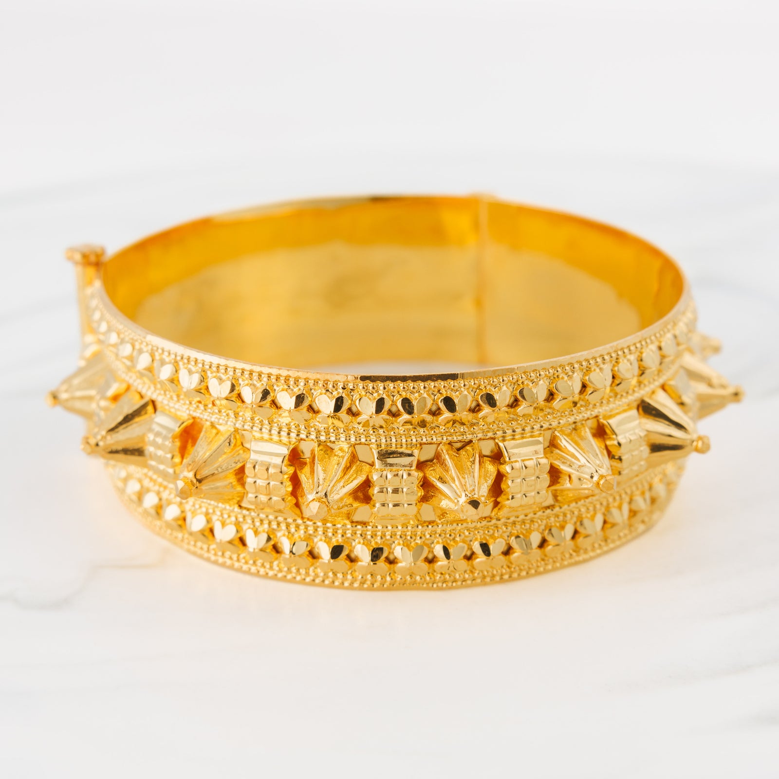 Mushawak Bangle (D62) -  Silver 925 & Gold Plated