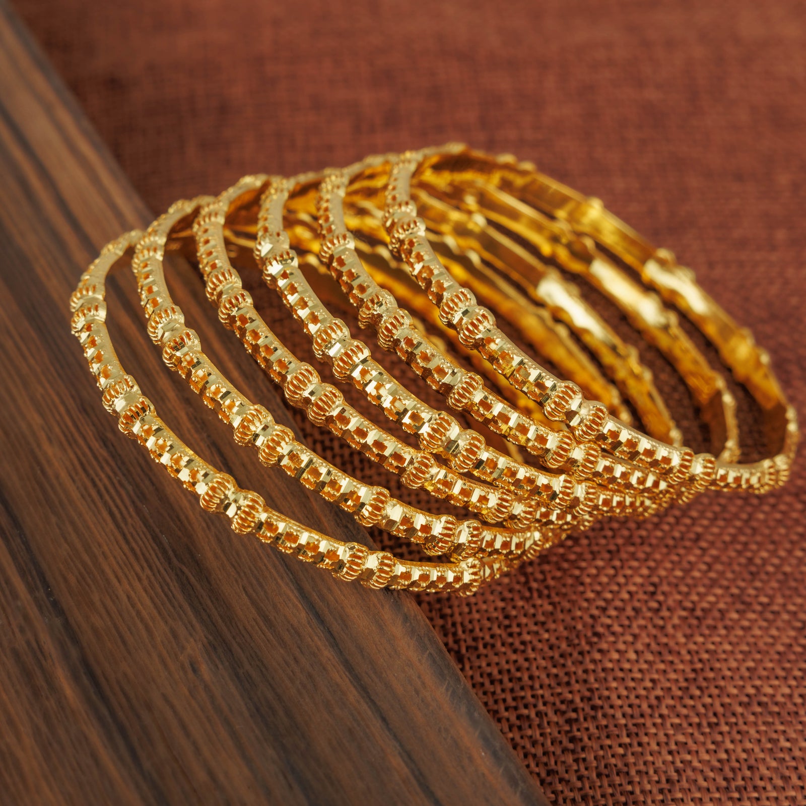 Adult's Bangles (D15-A) - Silver 925 & Gold Plated