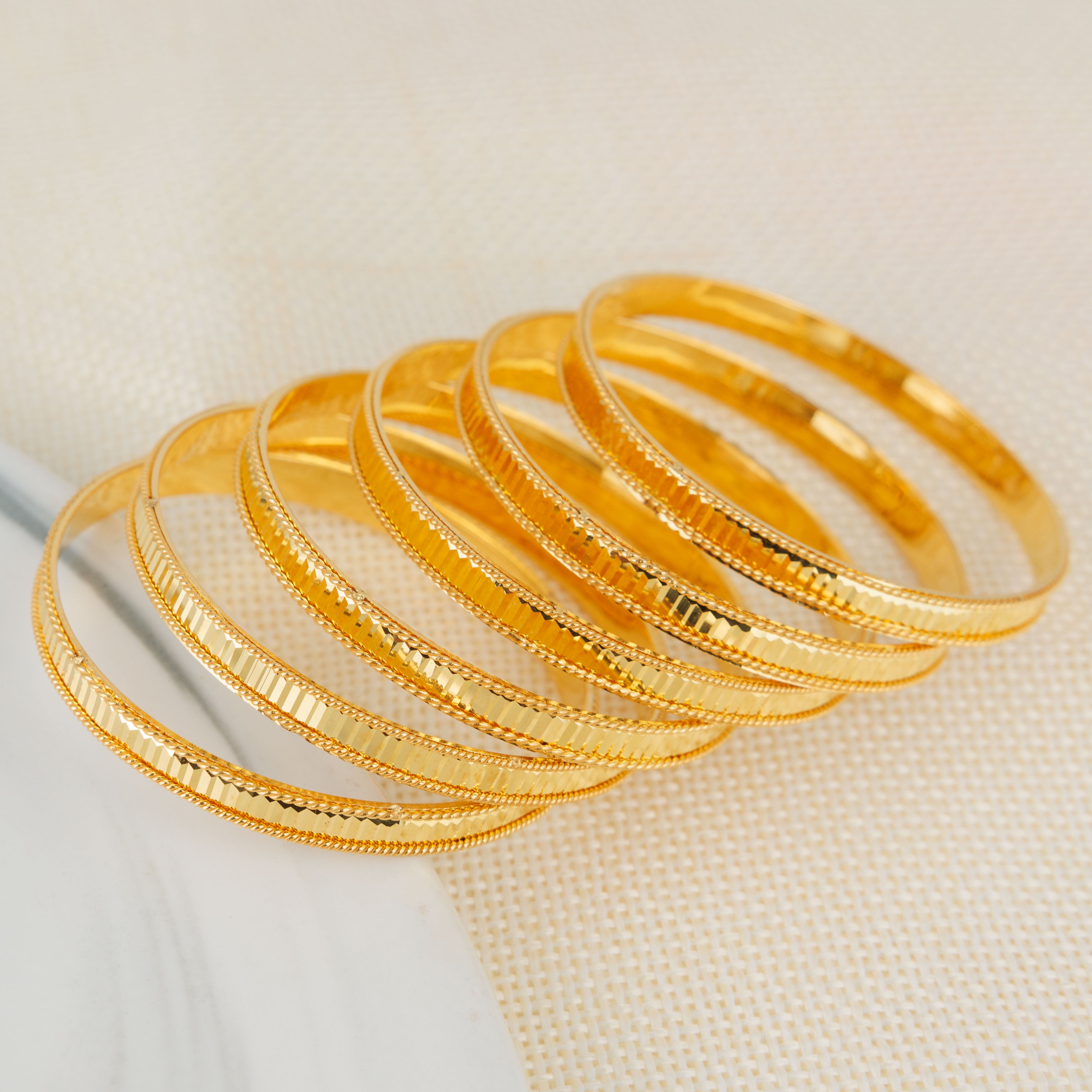 Kid's Bangles (D8-A) - Silver 925 & Gold Plated