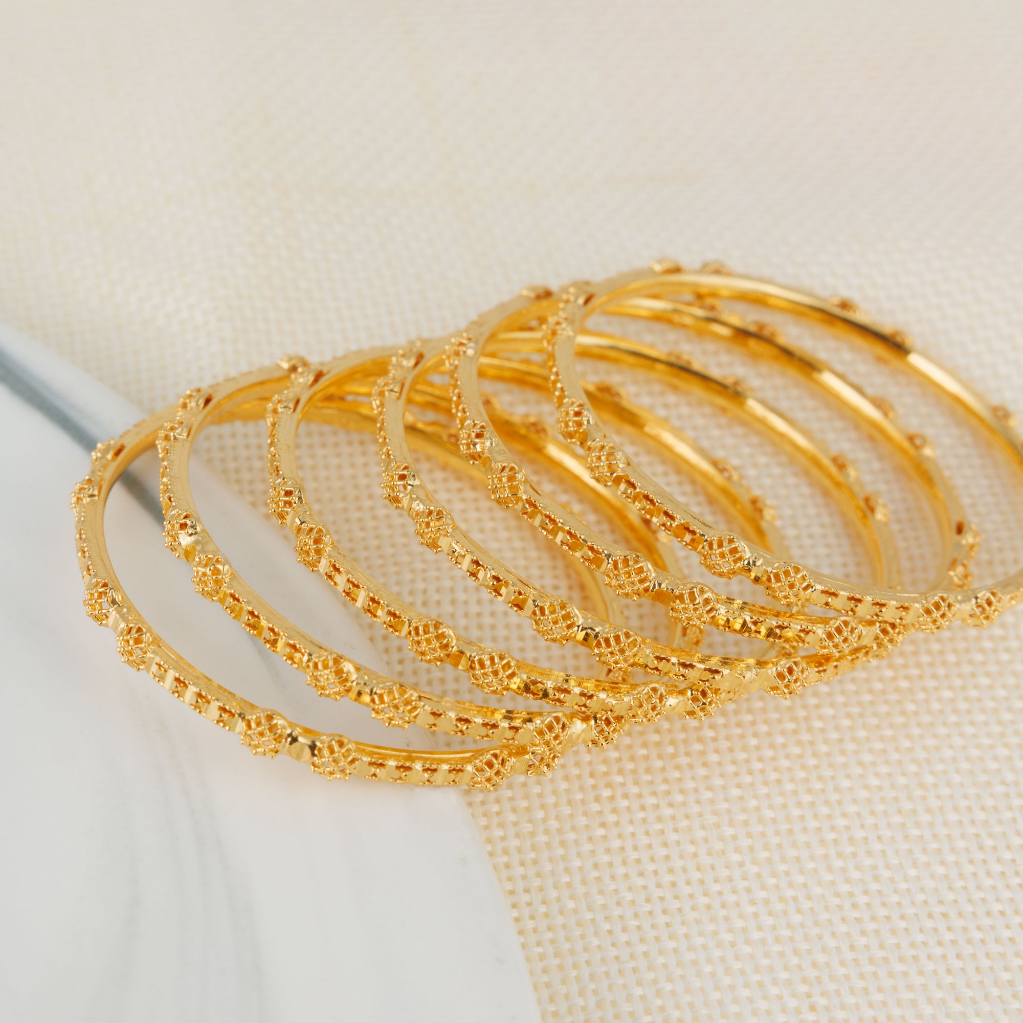 Kid's Bangles (D1-A) - Silver 925 & Gold Plated