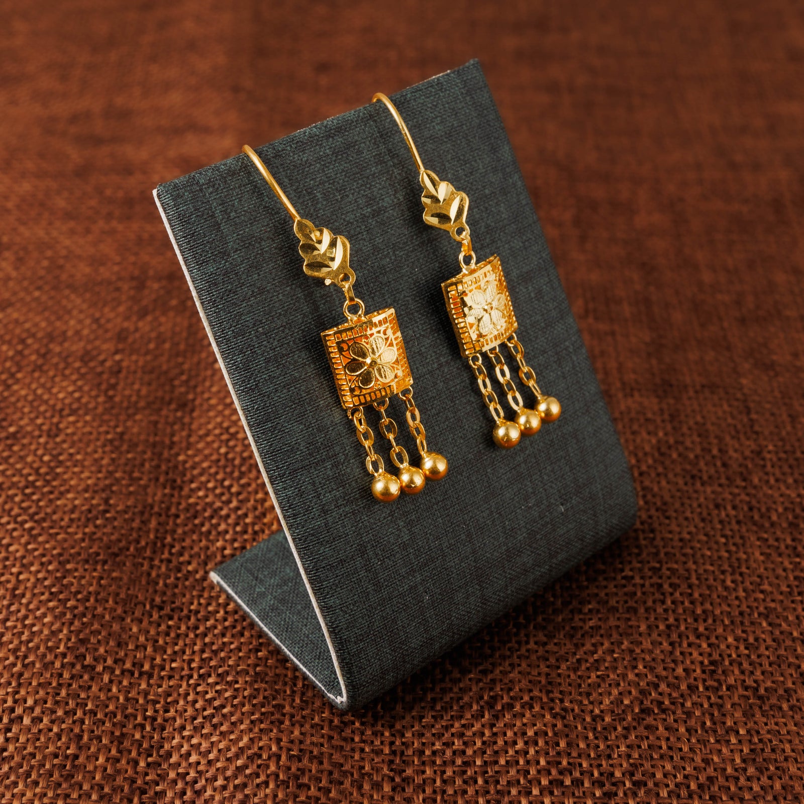 Square Earrings (D9) - Silver 925 & Gold Plated