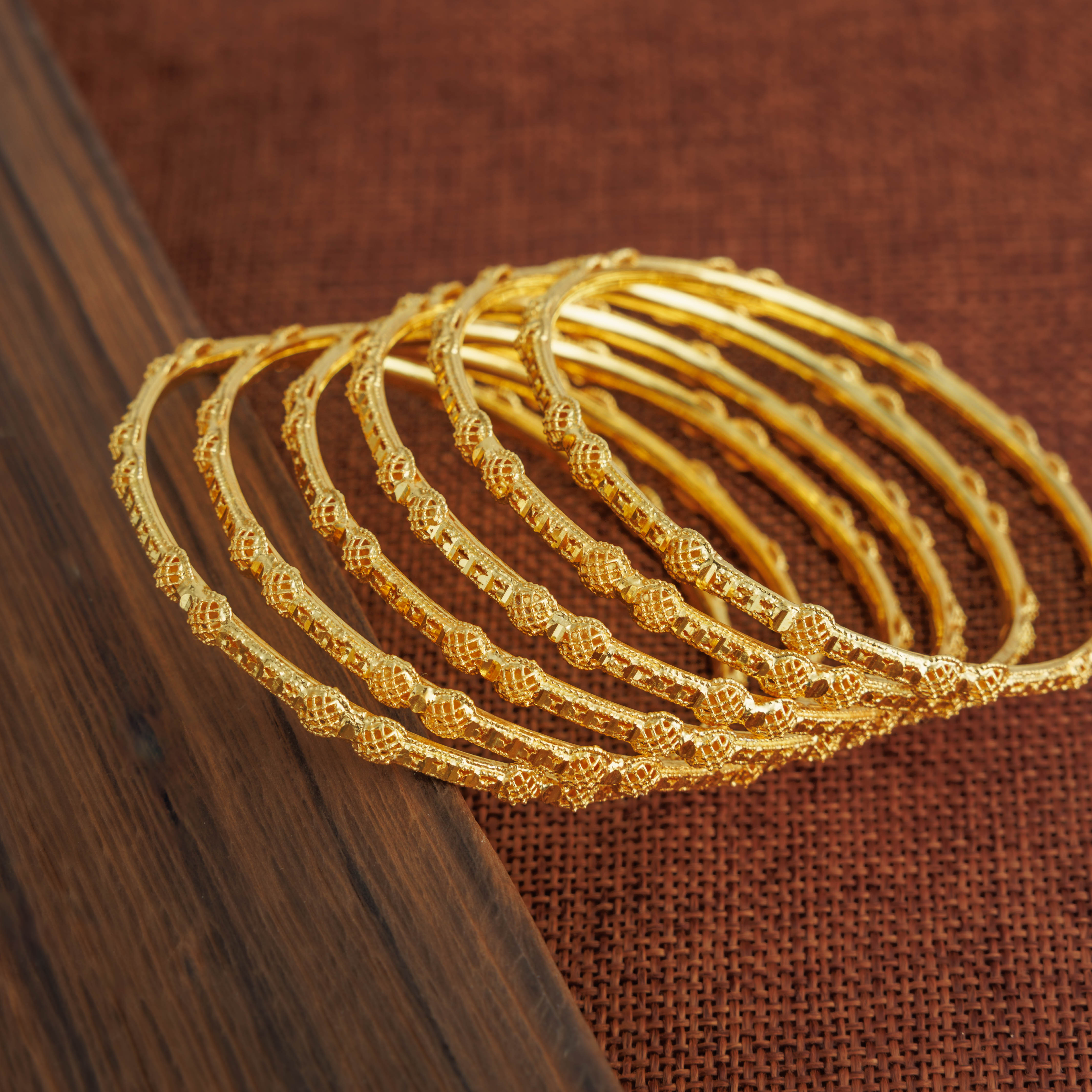 Adult's Bangles (D17-A) - Silver 925 & Gold Plated