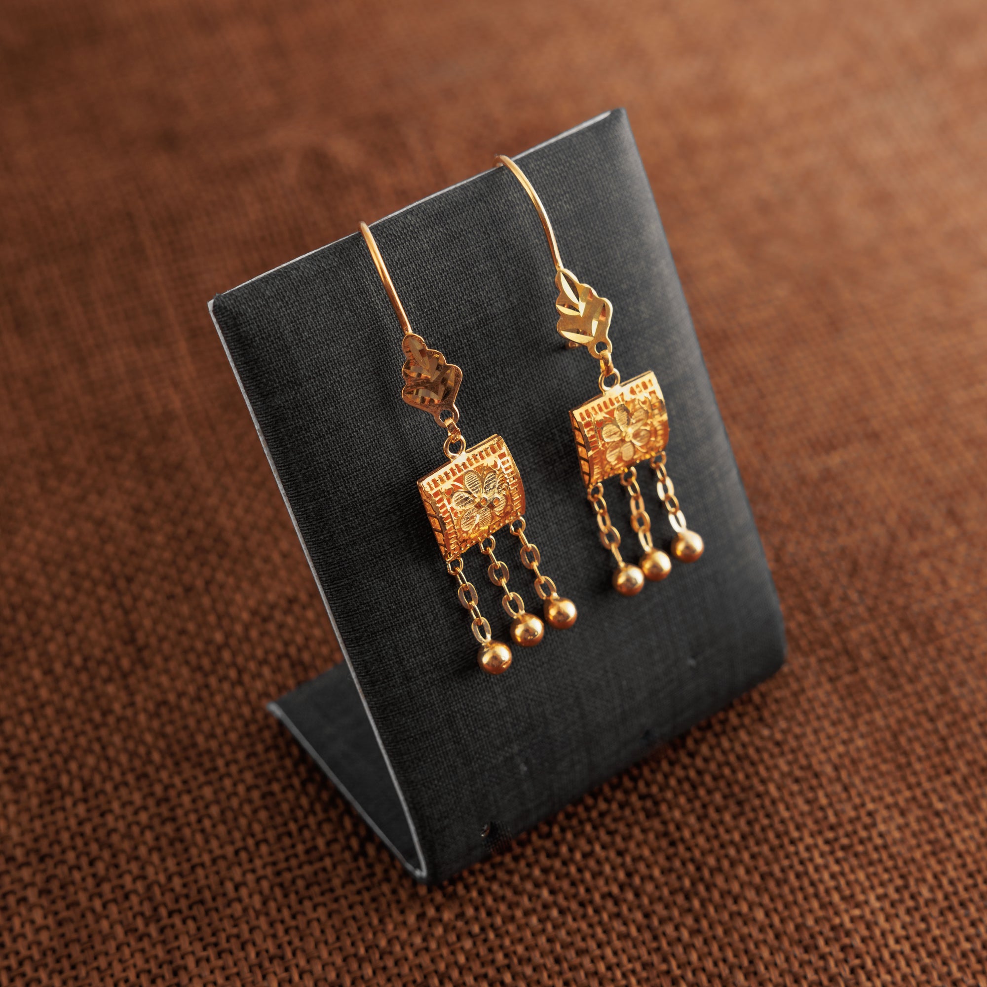 Square Earrings (D10) - Silver 925 & Gold Plated