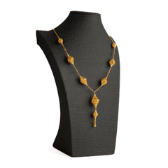 7 Piece RP Mala Necklace 17 - 925 Silver & 24K Gold Plated