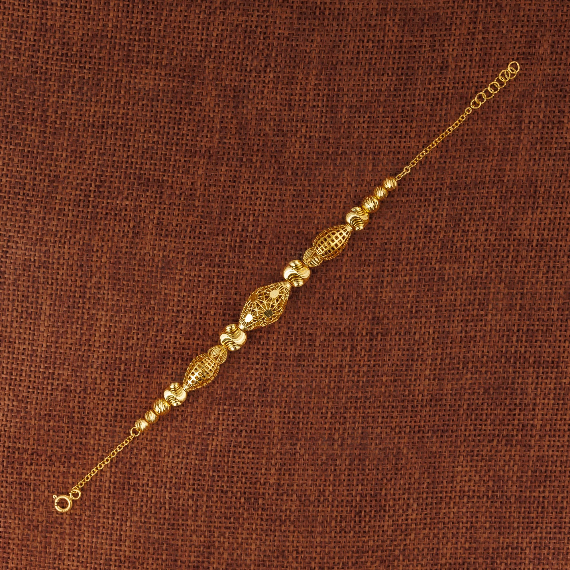 RP Beads & Ball Bracelet (D51) - Silver 925 & Gold Plated