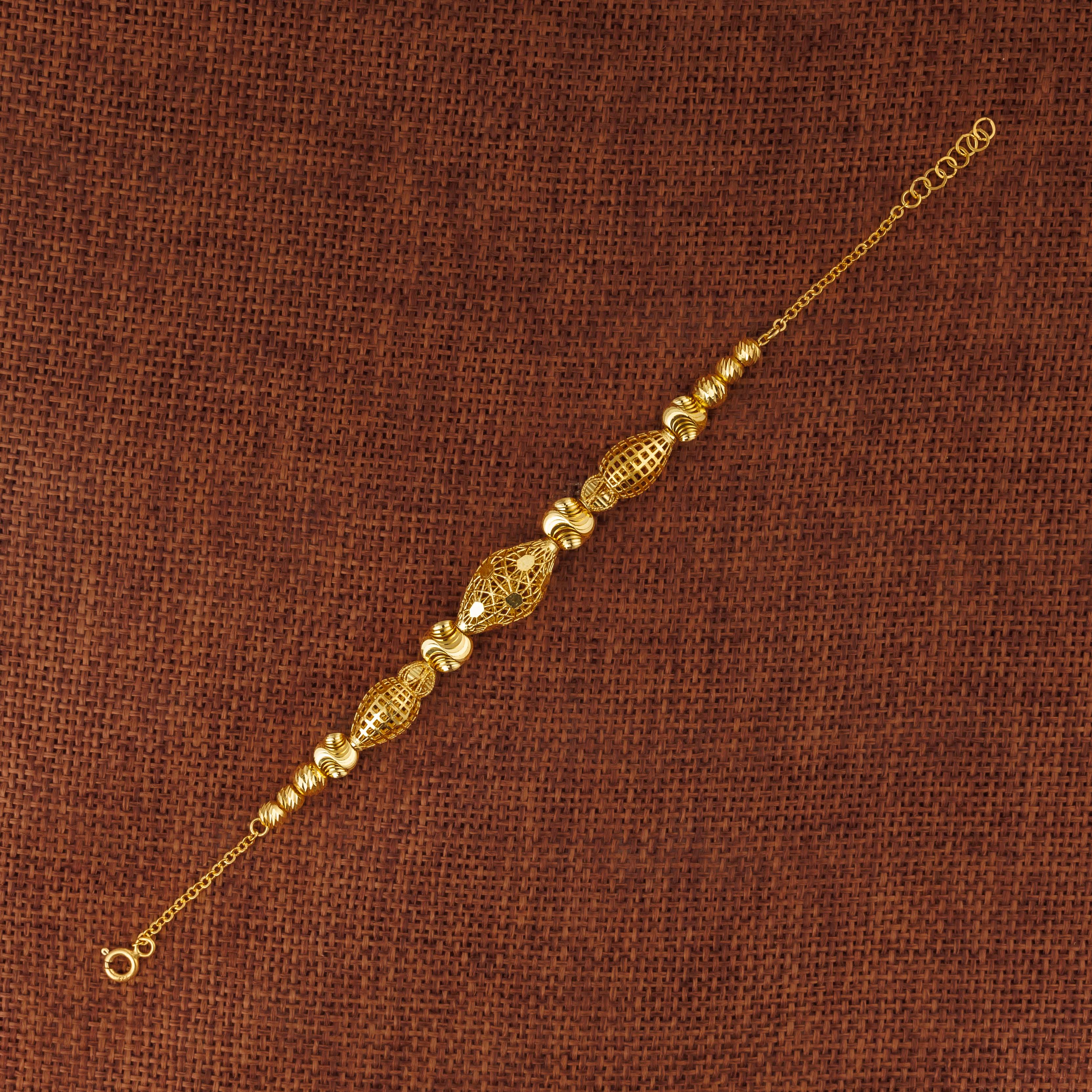 سوار RP Beads &amp; Ball (D51) - فضة 925 ومطلي بالذهب