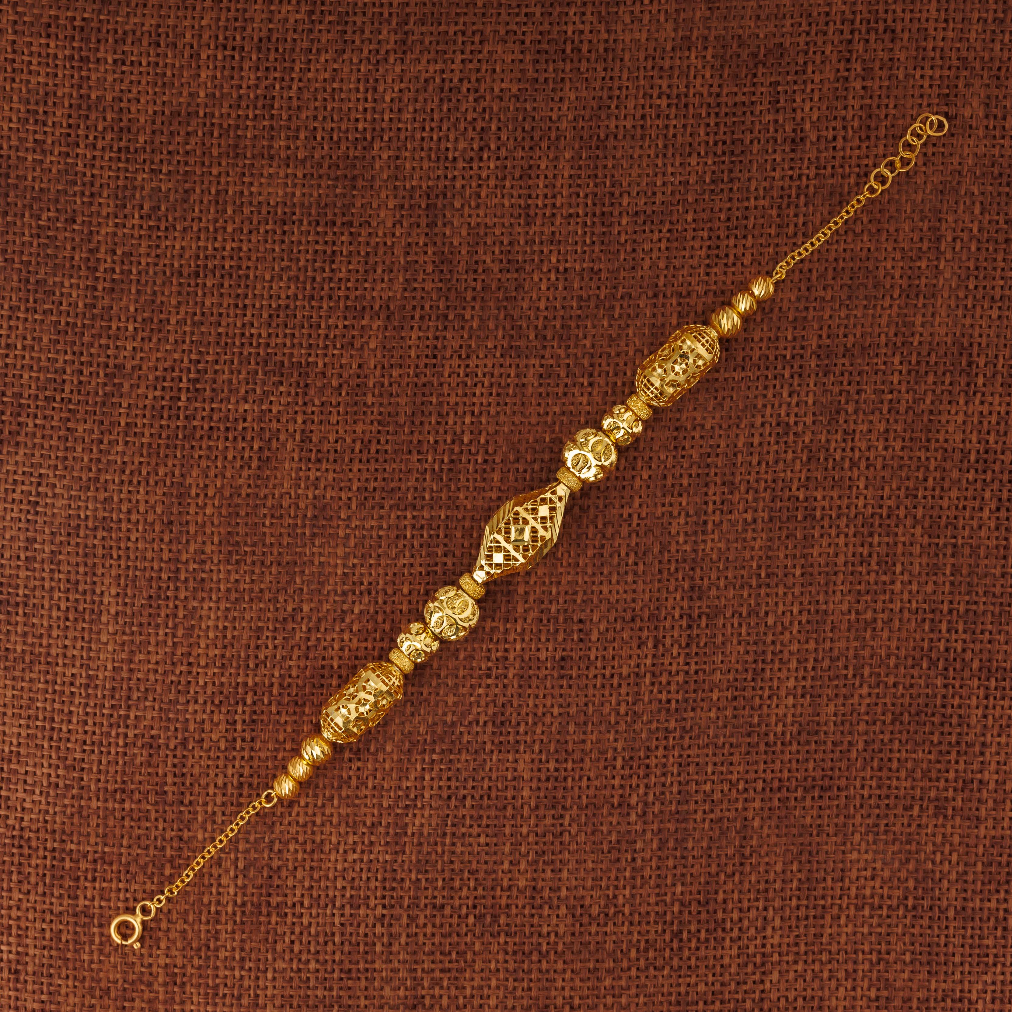 سوار RP Beads &amp; Ball (D35) - فضة 925 ومطلي بالذهب