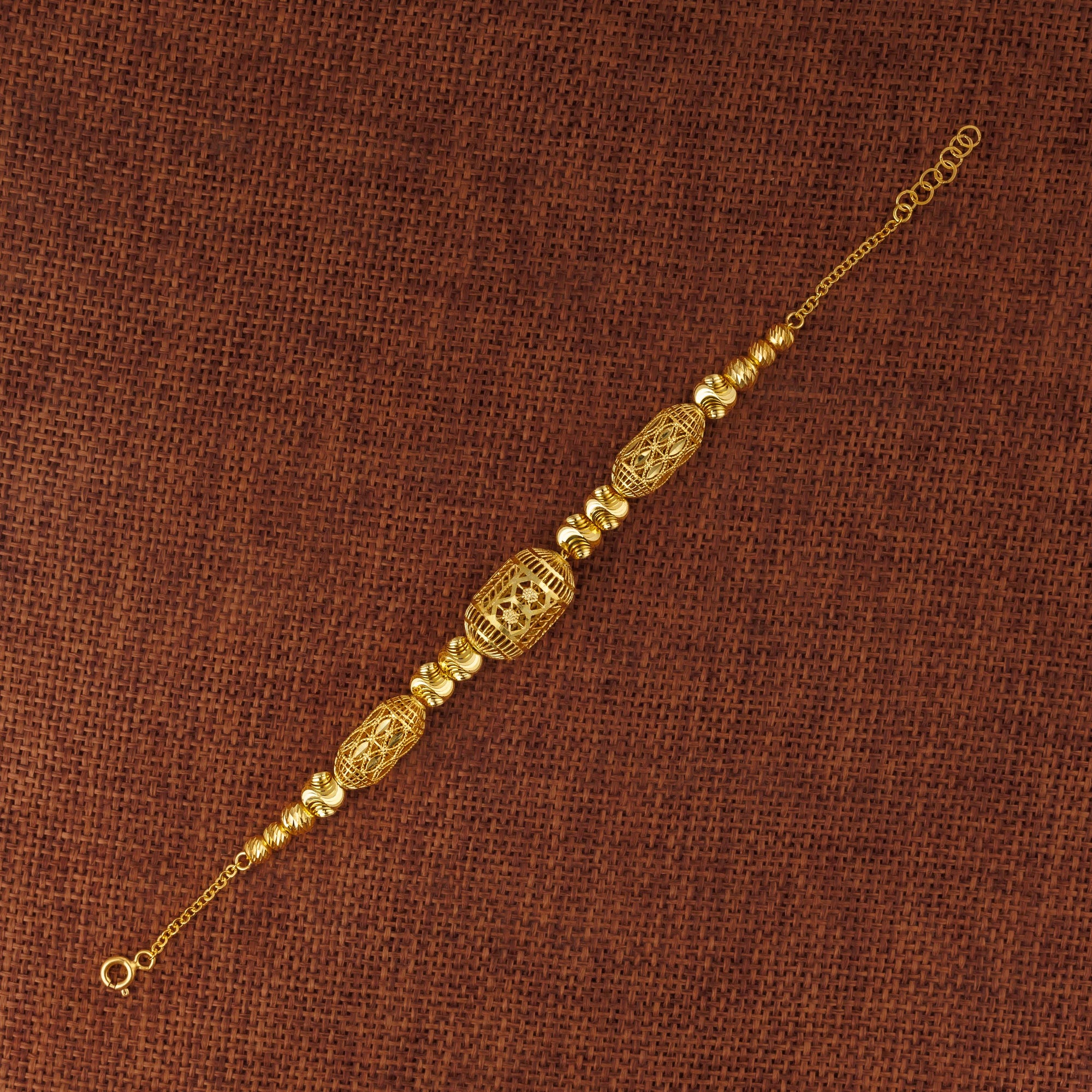 RP Beads & Ball Bracelet (D49) - Silver 925 & Gold Plated