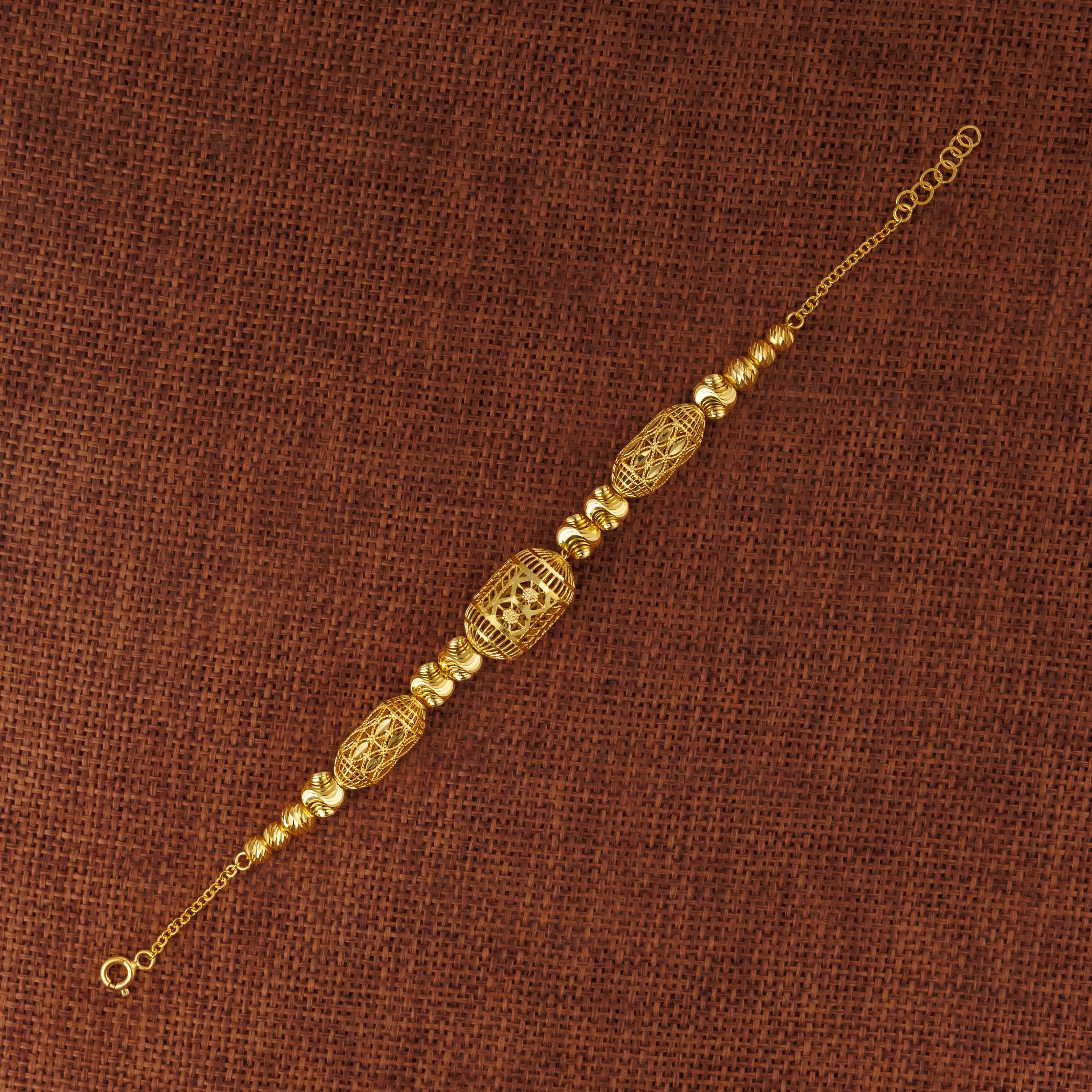 سوار RP Beads &amp; Ball (D49) - فضة 925 ومطلي بالذهب