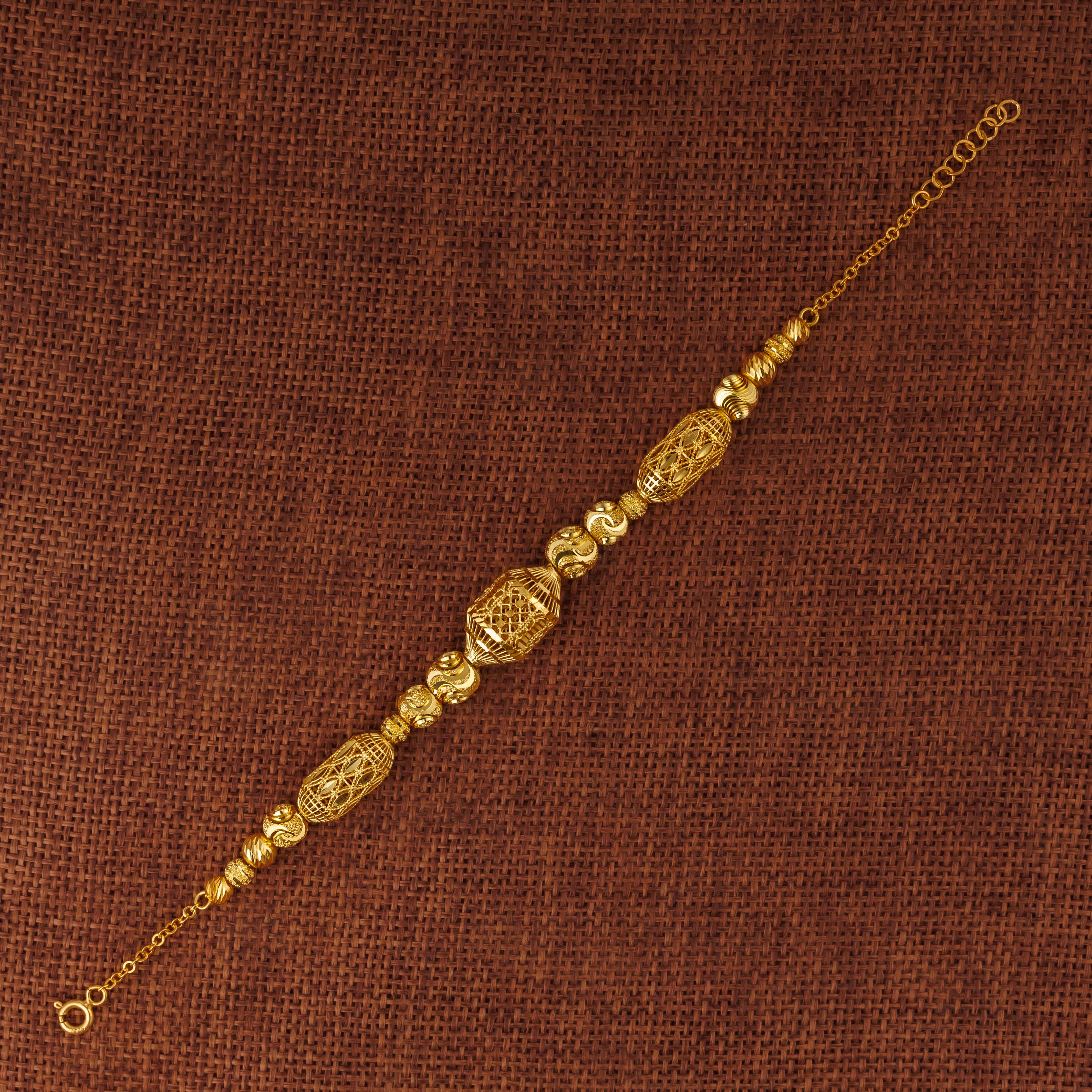 سوار RP Beads &amp; Ball (D45) - فضة 925 ومطلي بالذهب