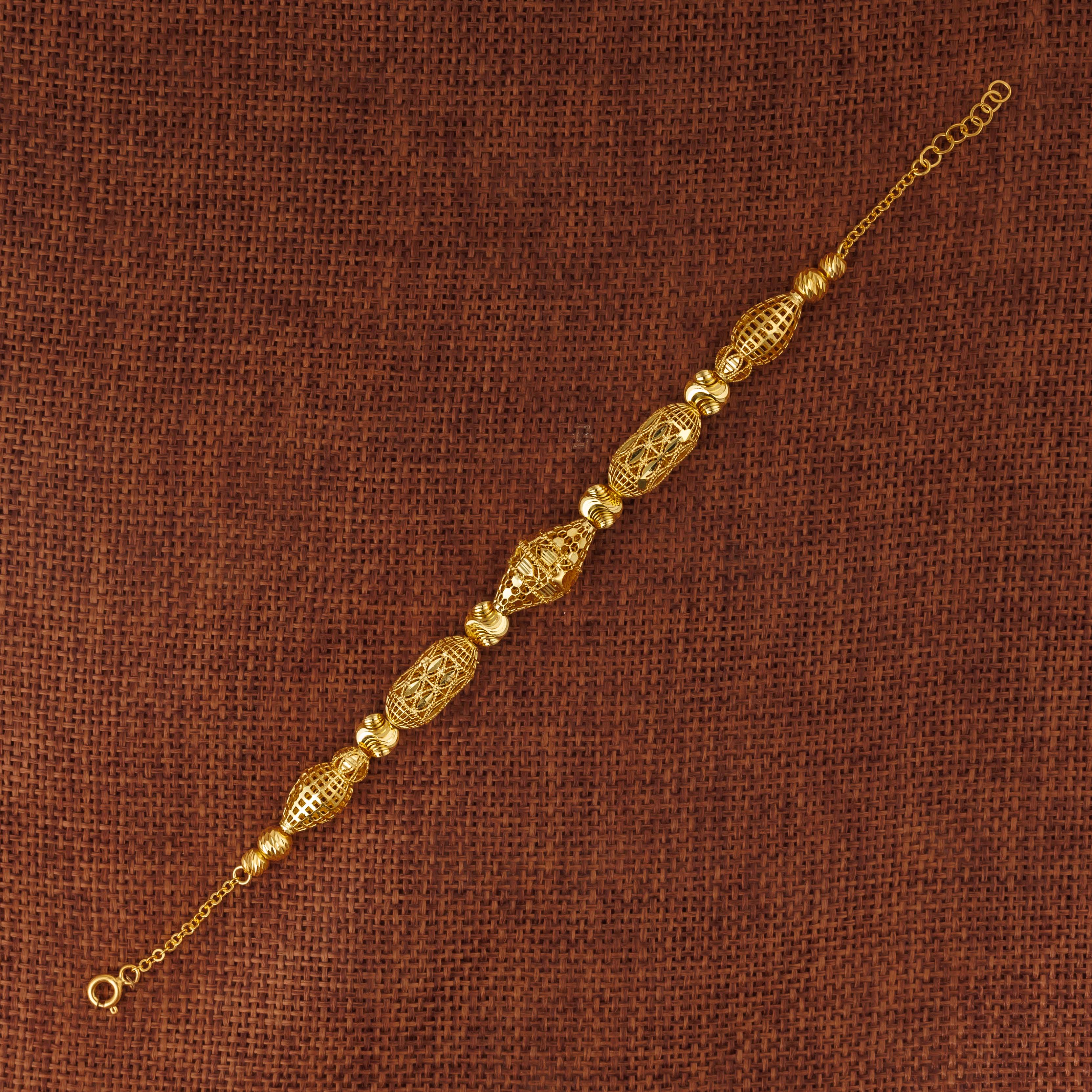 سوار RP Beads &amp; Ball (D47) - فضة 925 ومطلي بالذهب