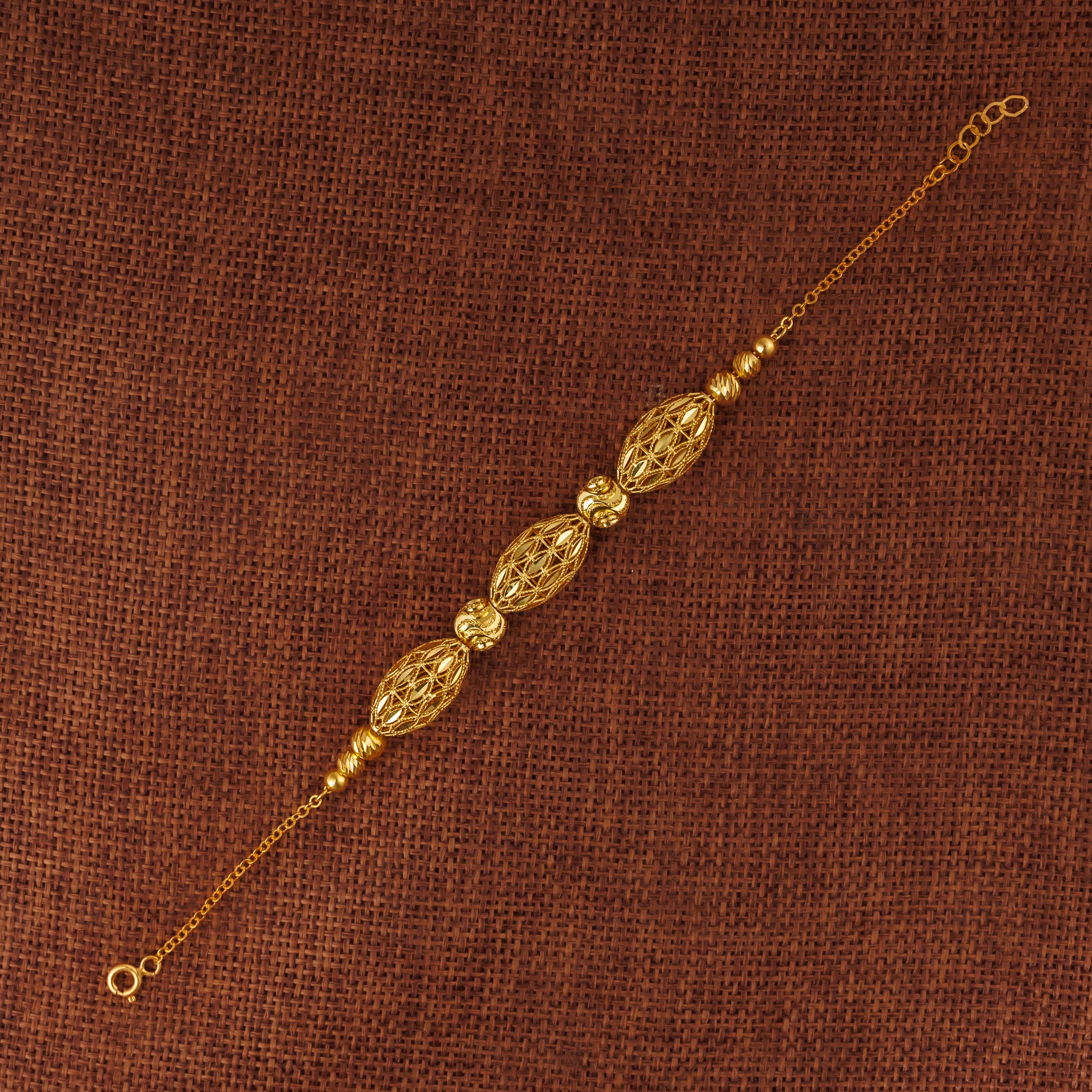 سوار RP Beads &amp; Ball (D38) - فضة 925 ومطلي بالذهب
