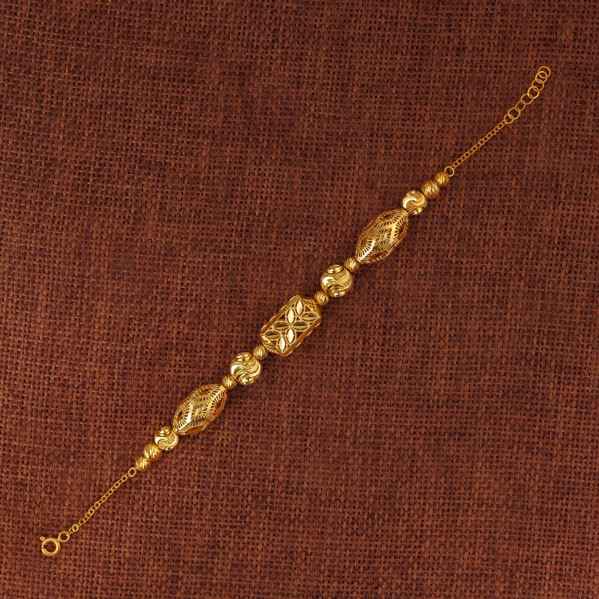 RP Beads & Ball Bracelet (D32) - Silver 925 & Gold Plated