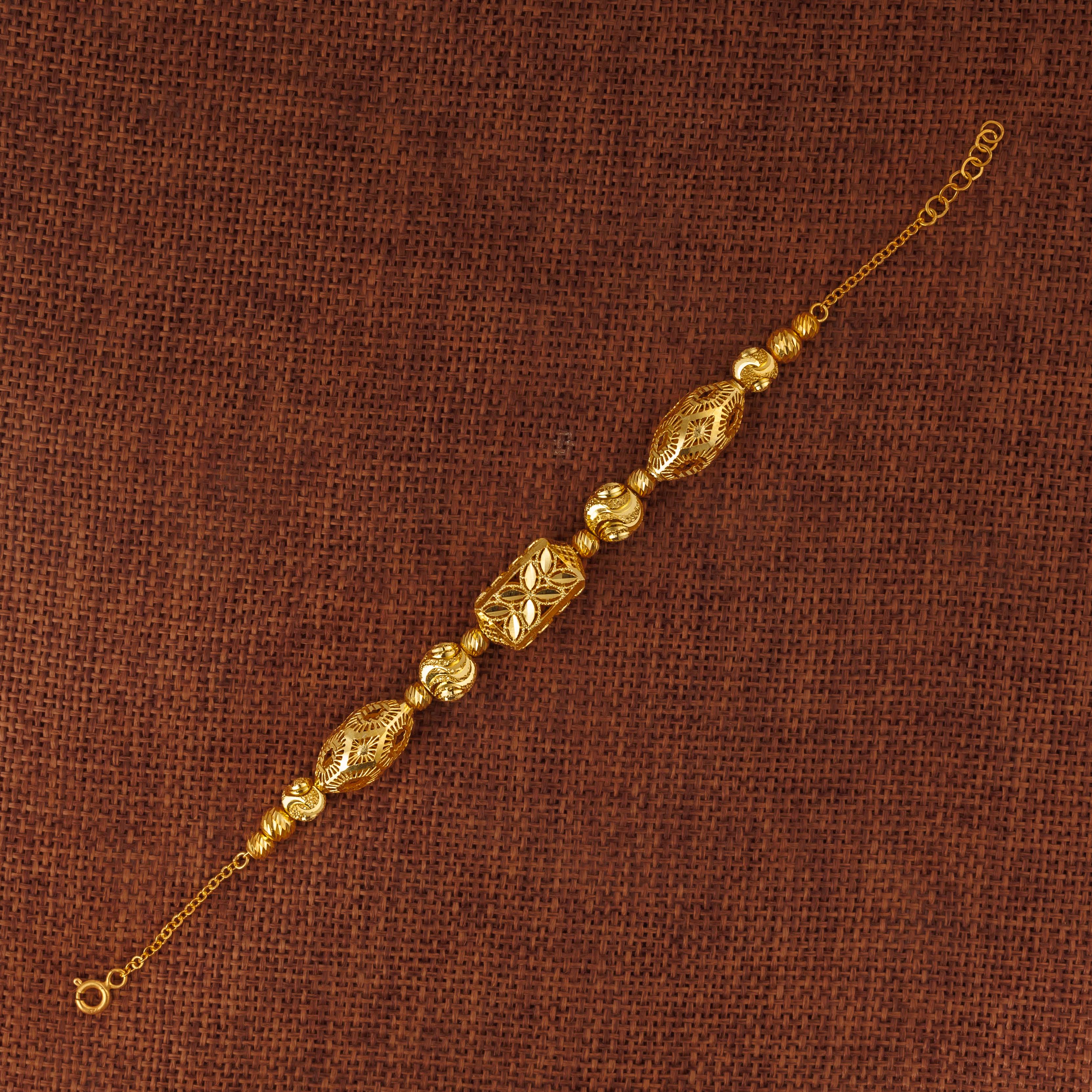 سوار RP Beads &amp; Ball (D32) - فضة 925 ومطلي بالذهب