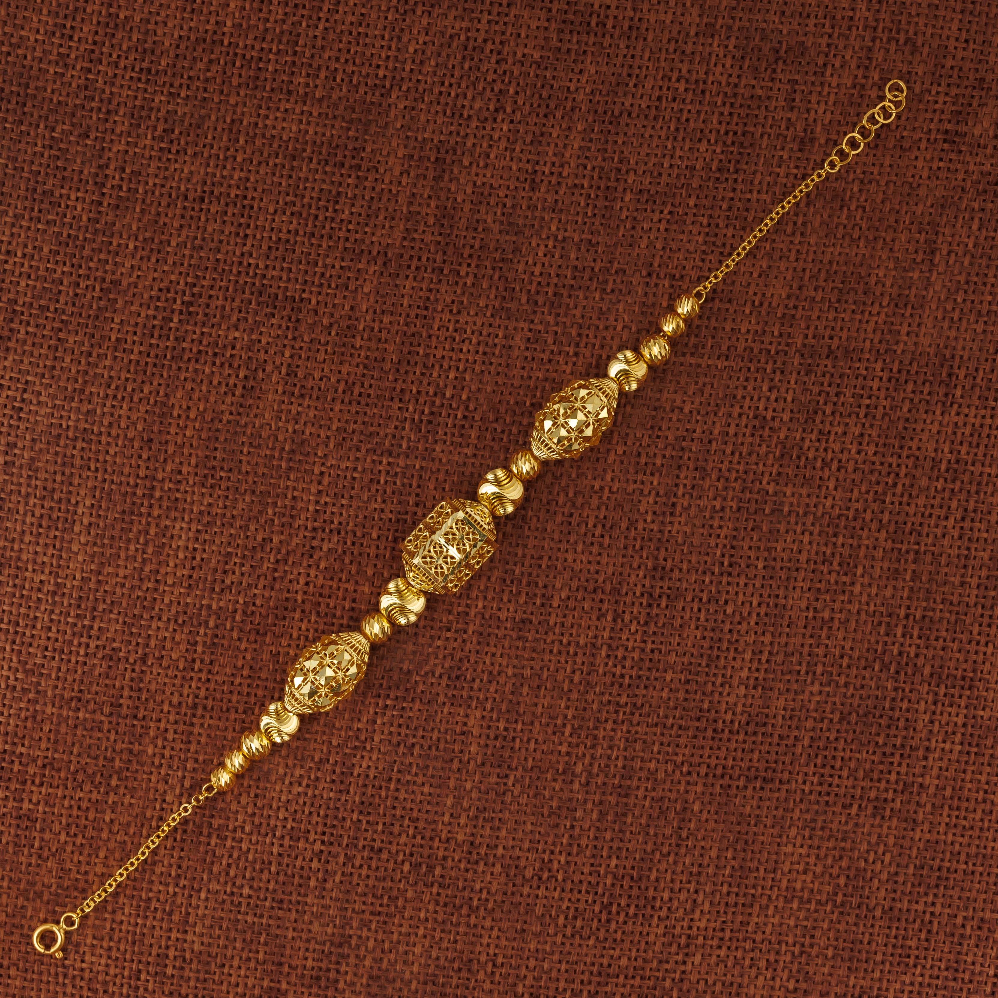 سوار RP Beads &amp; Ball (D31) - فضة 925 ومطلي بالذهب