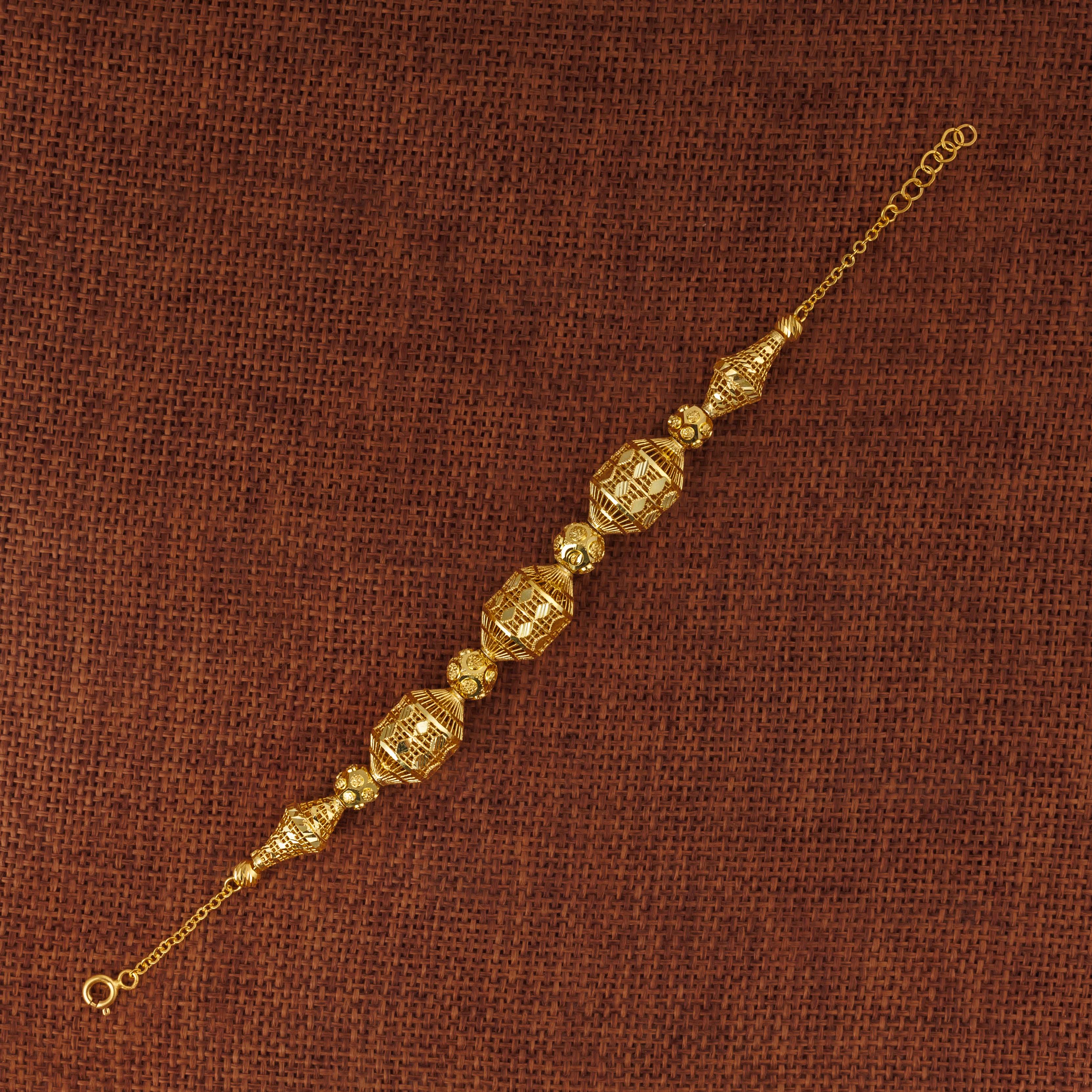 سوار RP Beads &amp; Ball (D42) - فضة 925 ومطلي بالذهب