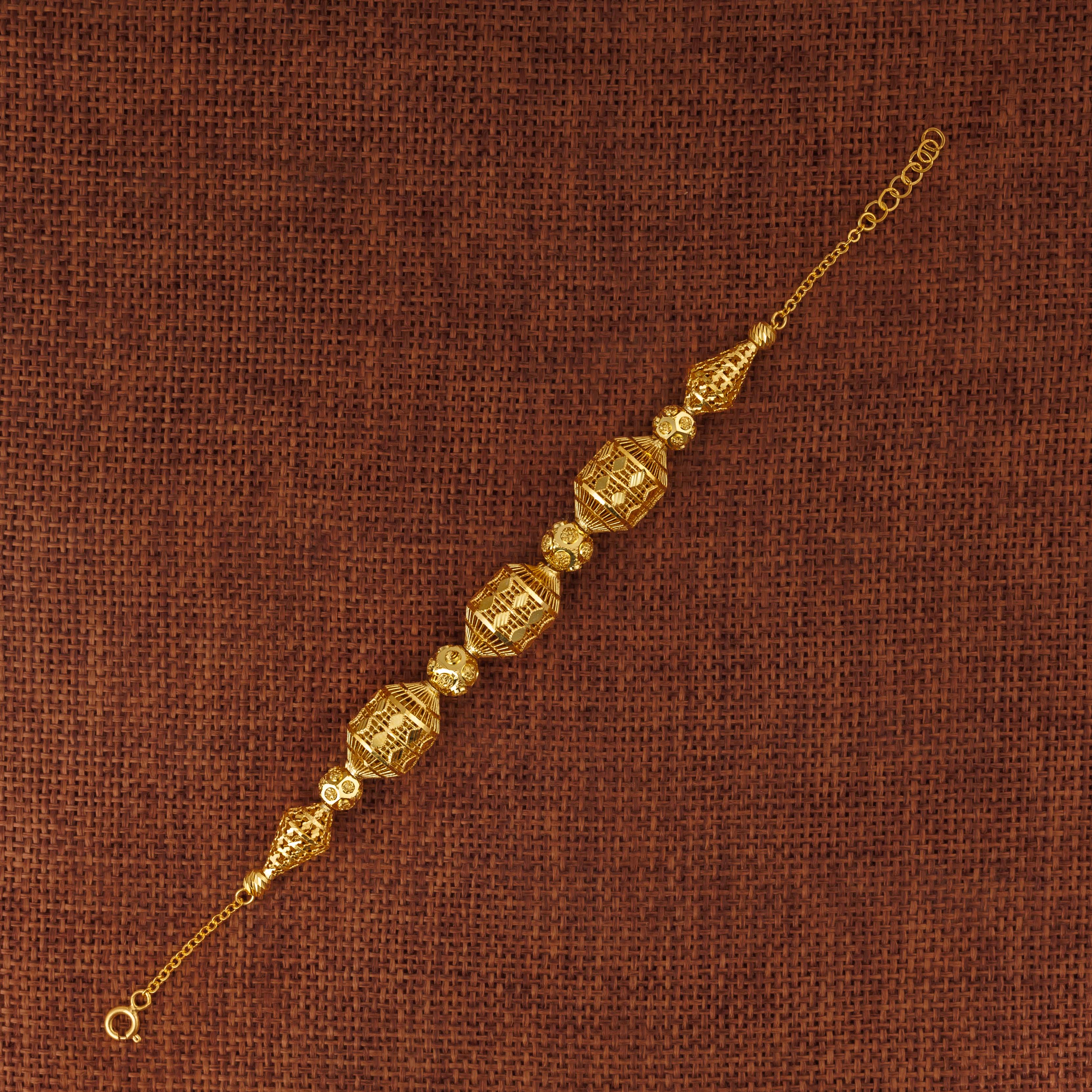 سوار RP Beads &amp; Ball (D40) - فضة 925 ومطلي بالذهب