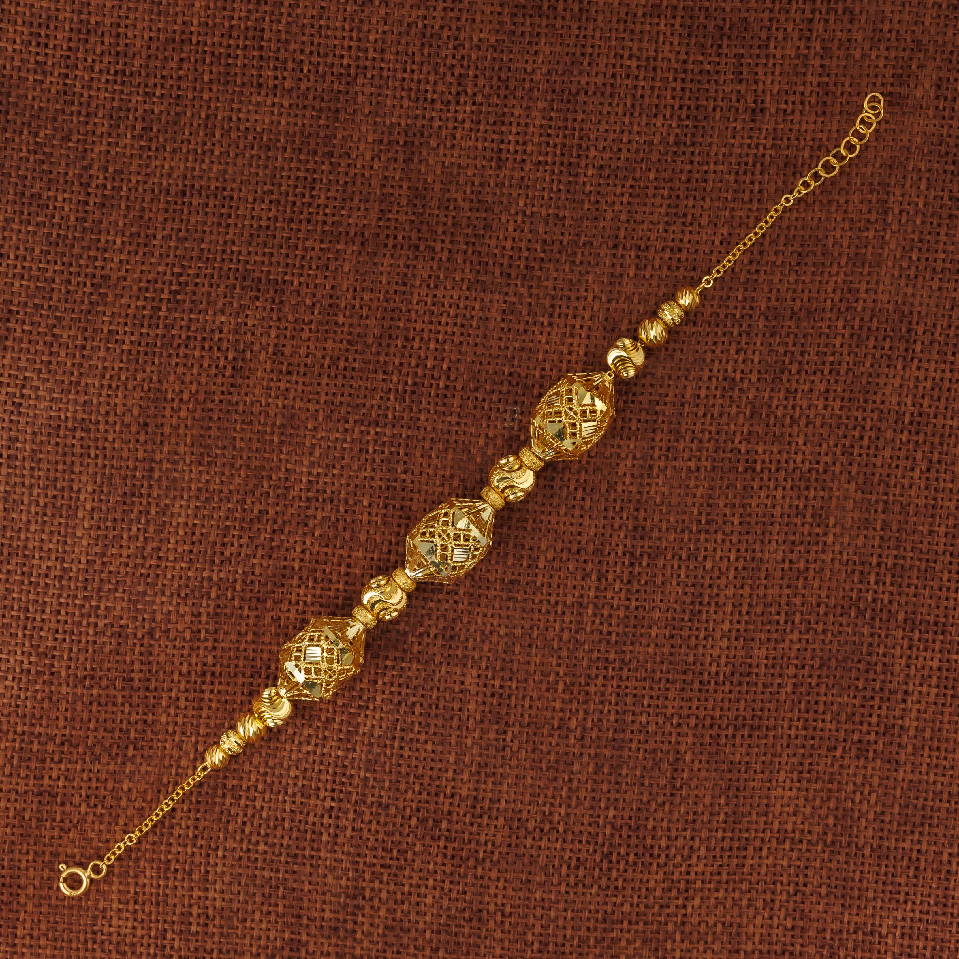 سوار RP Beads &amp; Ball (D48) - فضة 925 ومطلي بالذهب