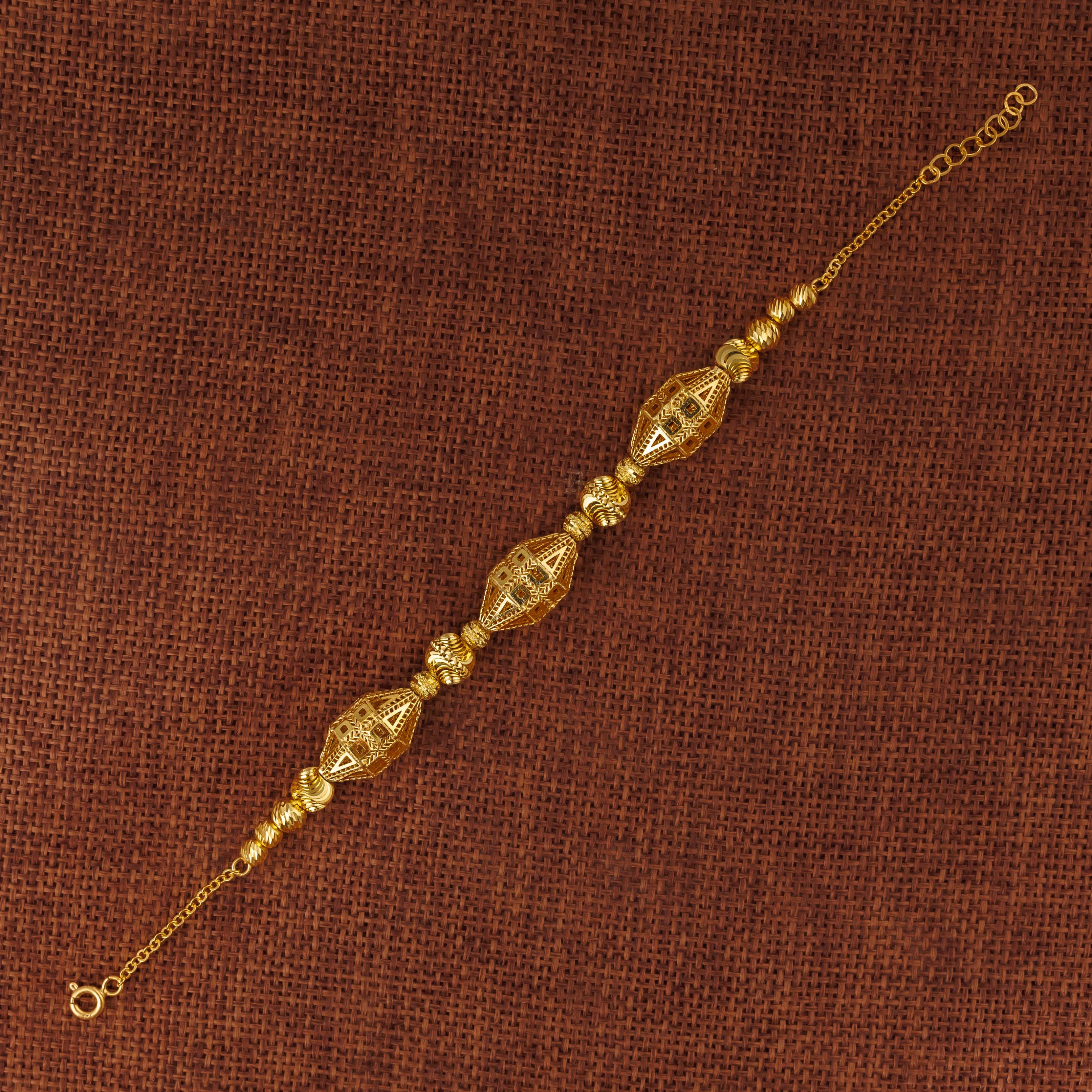 سوار RP Beads &amp; Ball (D46) - فضة 925 ومطلي بالذهب