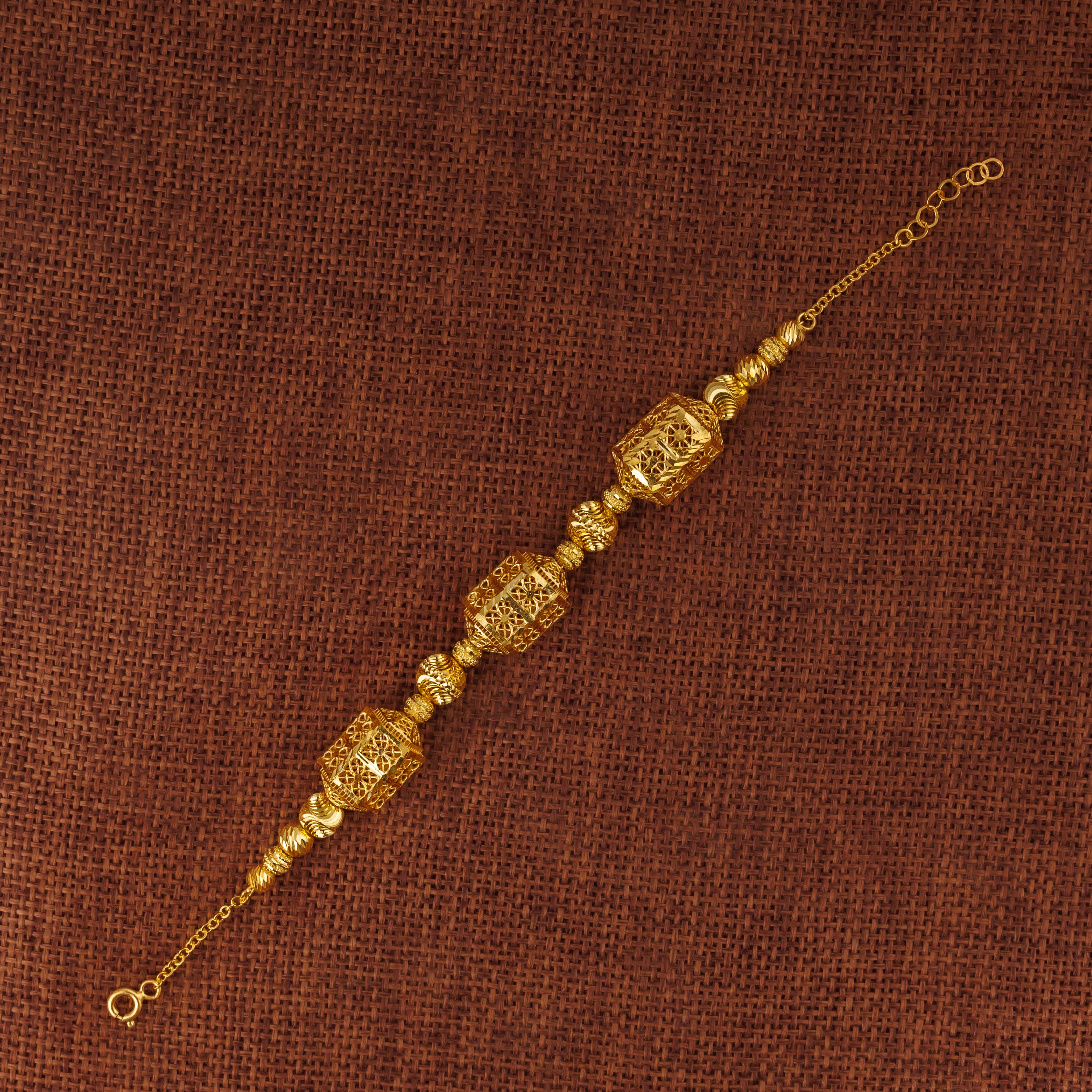 سوار RP Beads &amp; Ball (D41) - فضة 925 ومطلي بالذهب