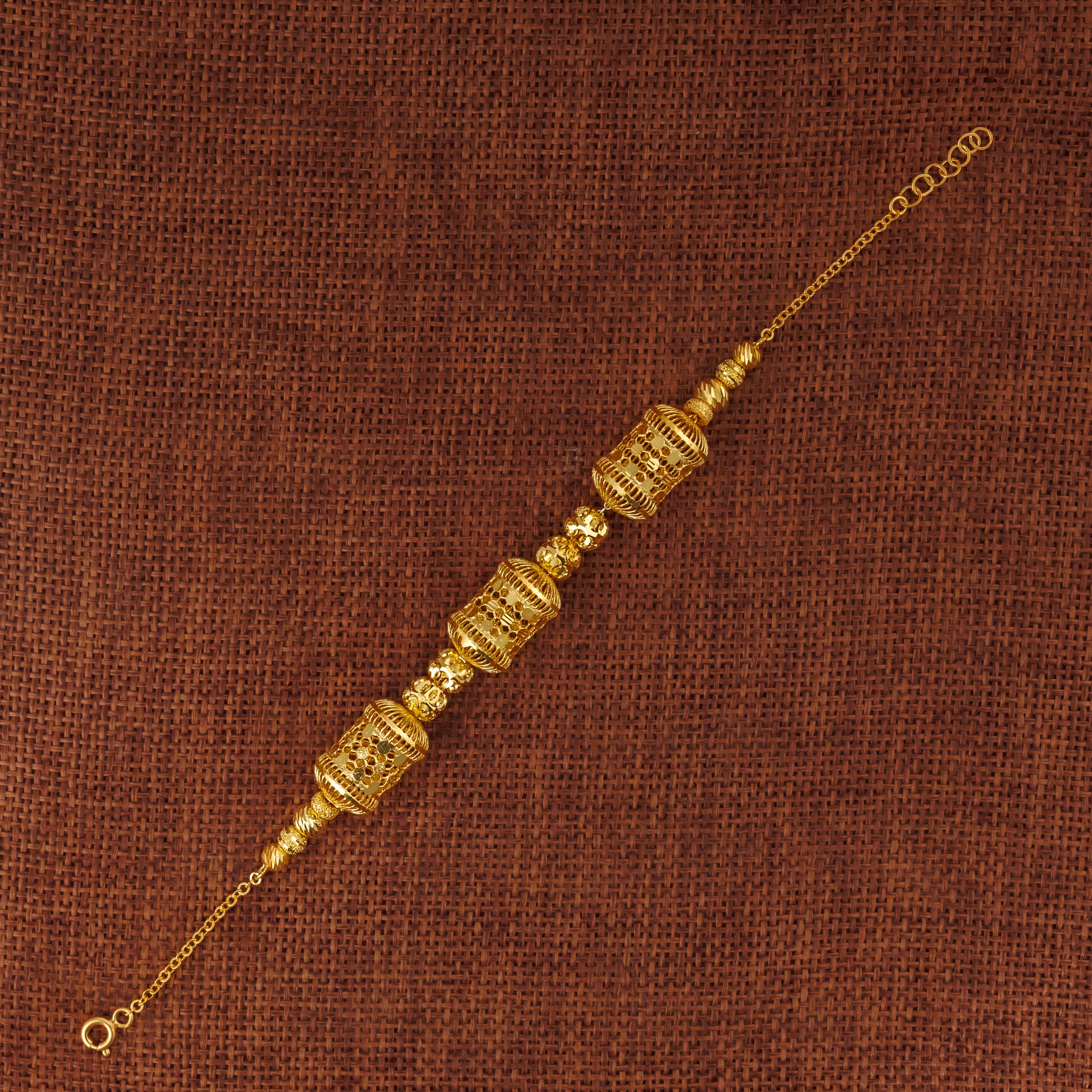 سوار RP Beads &amp; Ball (D39) - فضة 925 ومطلي بالذهب