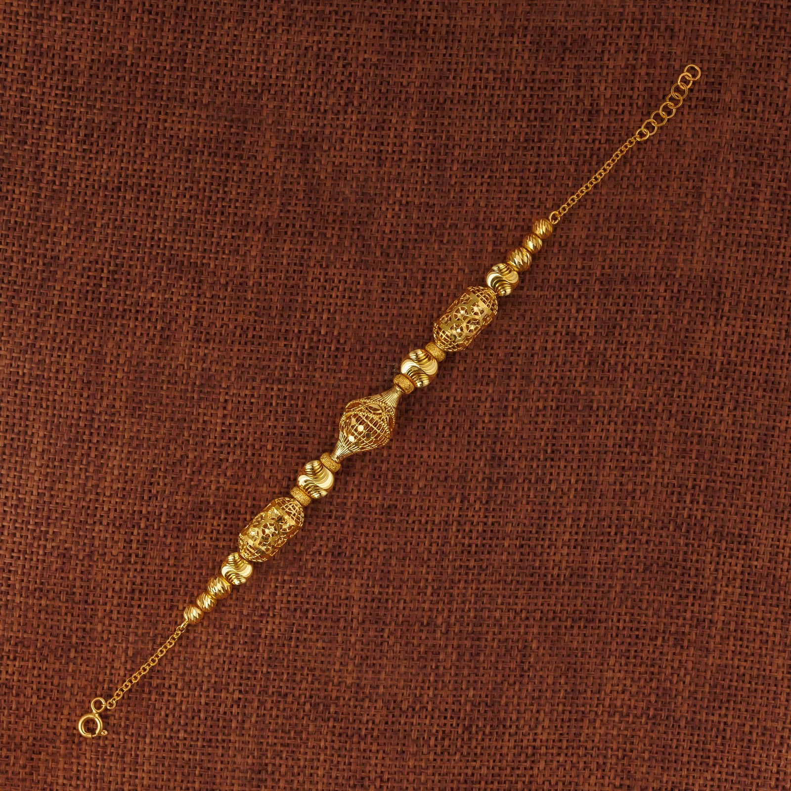 RP Beads & Ball Bracelet (D43) - Silver 925 & Gold Plated