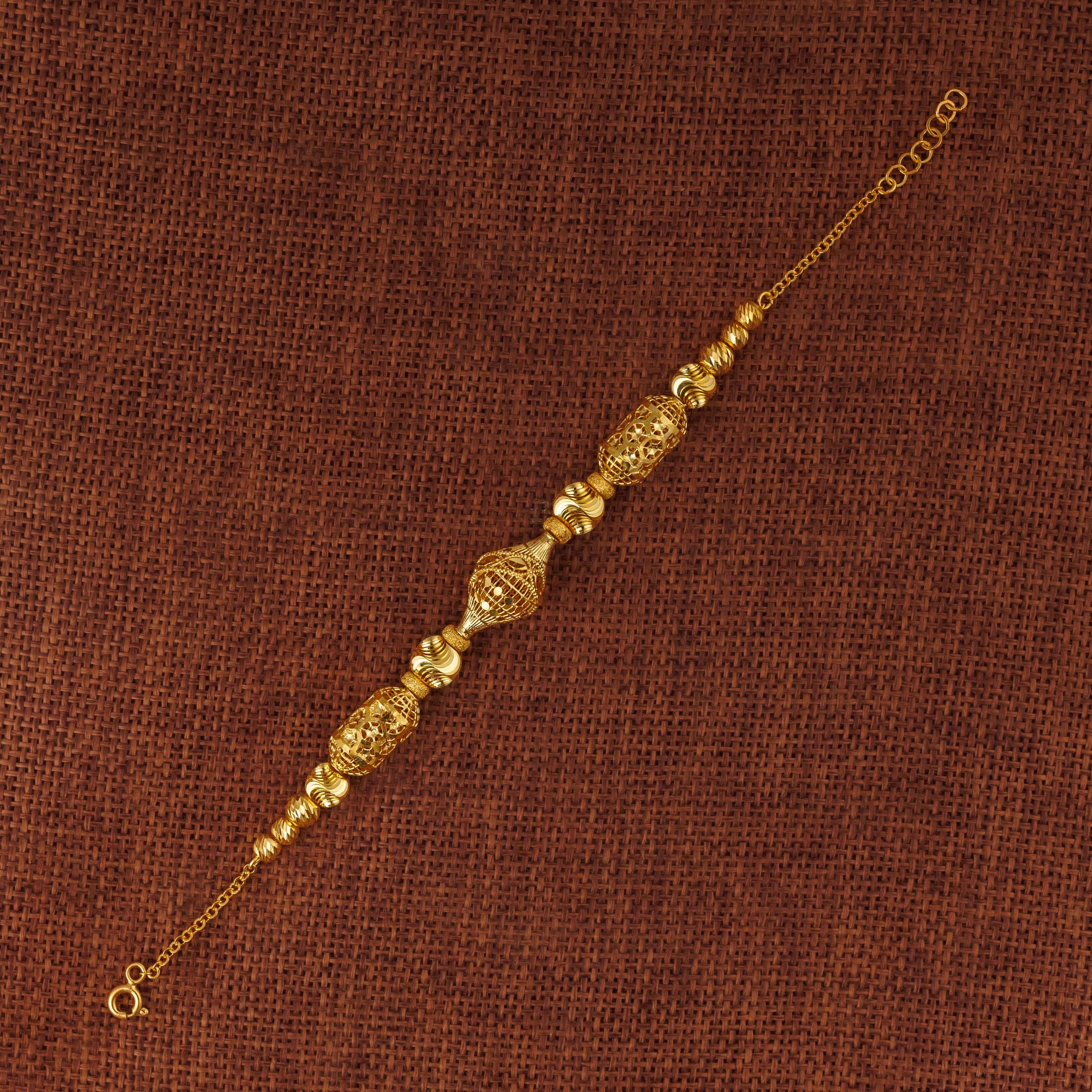 سوار RP Beads &amp; Ball (D43) - فضة 925 ومطلي بالذهب