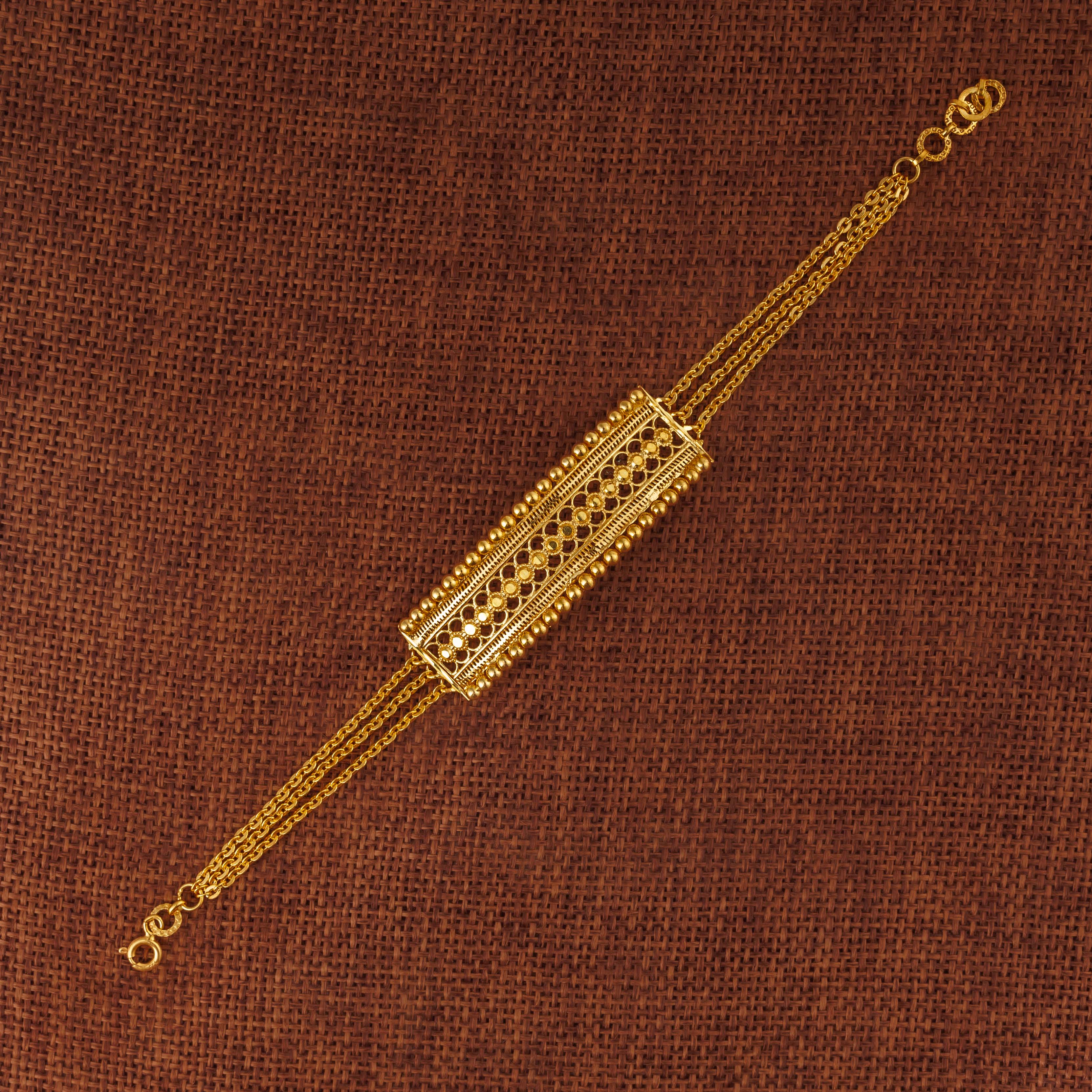 سوار منحنى نصف RP - (منقط) - Silver 925 و Gold Plated