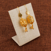 أقراط على شكل برميل (D21) - Silver 925 و Gold Plated