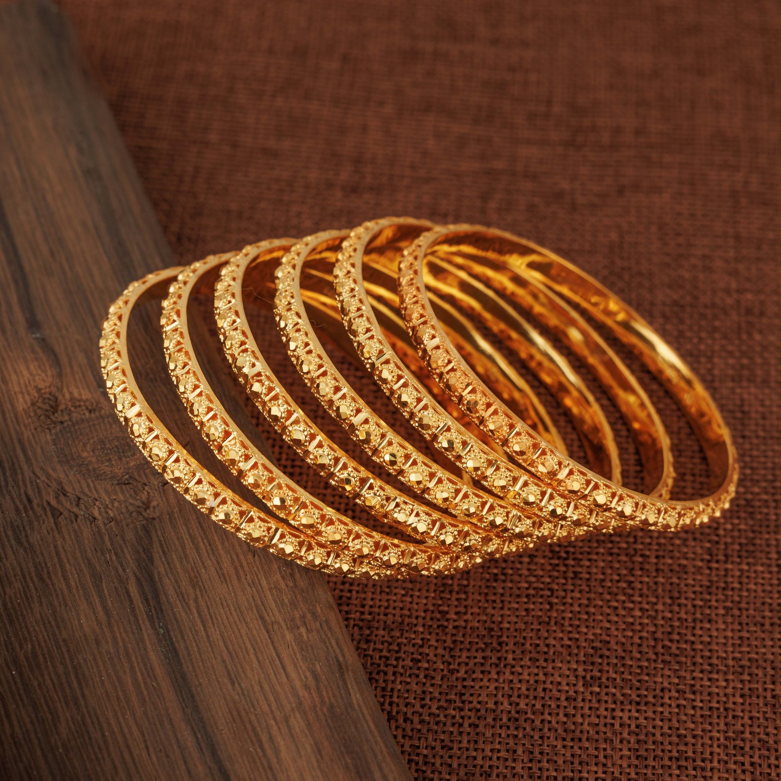 Adult's Bangles (D13-A) - Silver 925 & Gold Plated